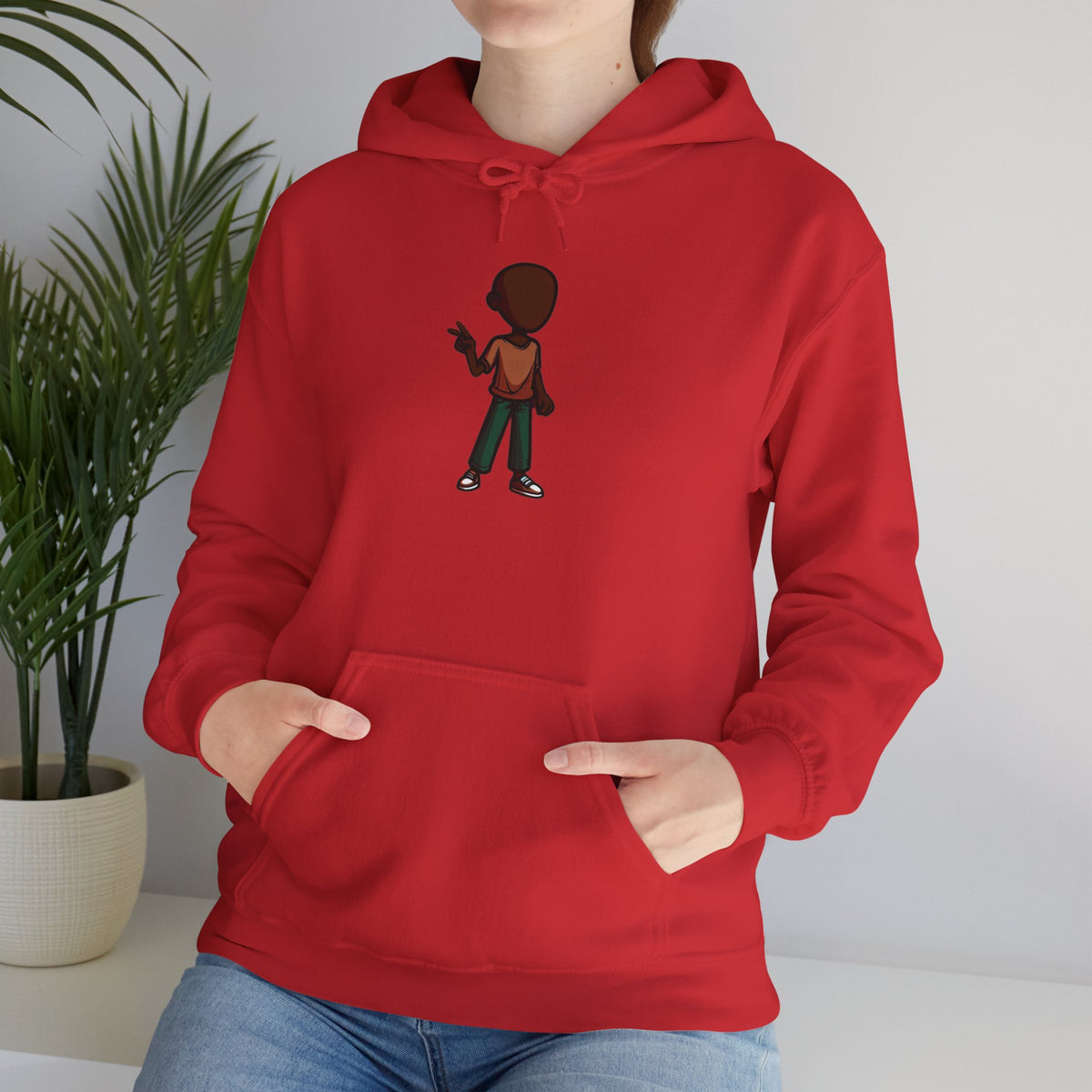 Make Haiti The Pearl of the Antilles Again Hoodie — Cartoon Figure Back Print