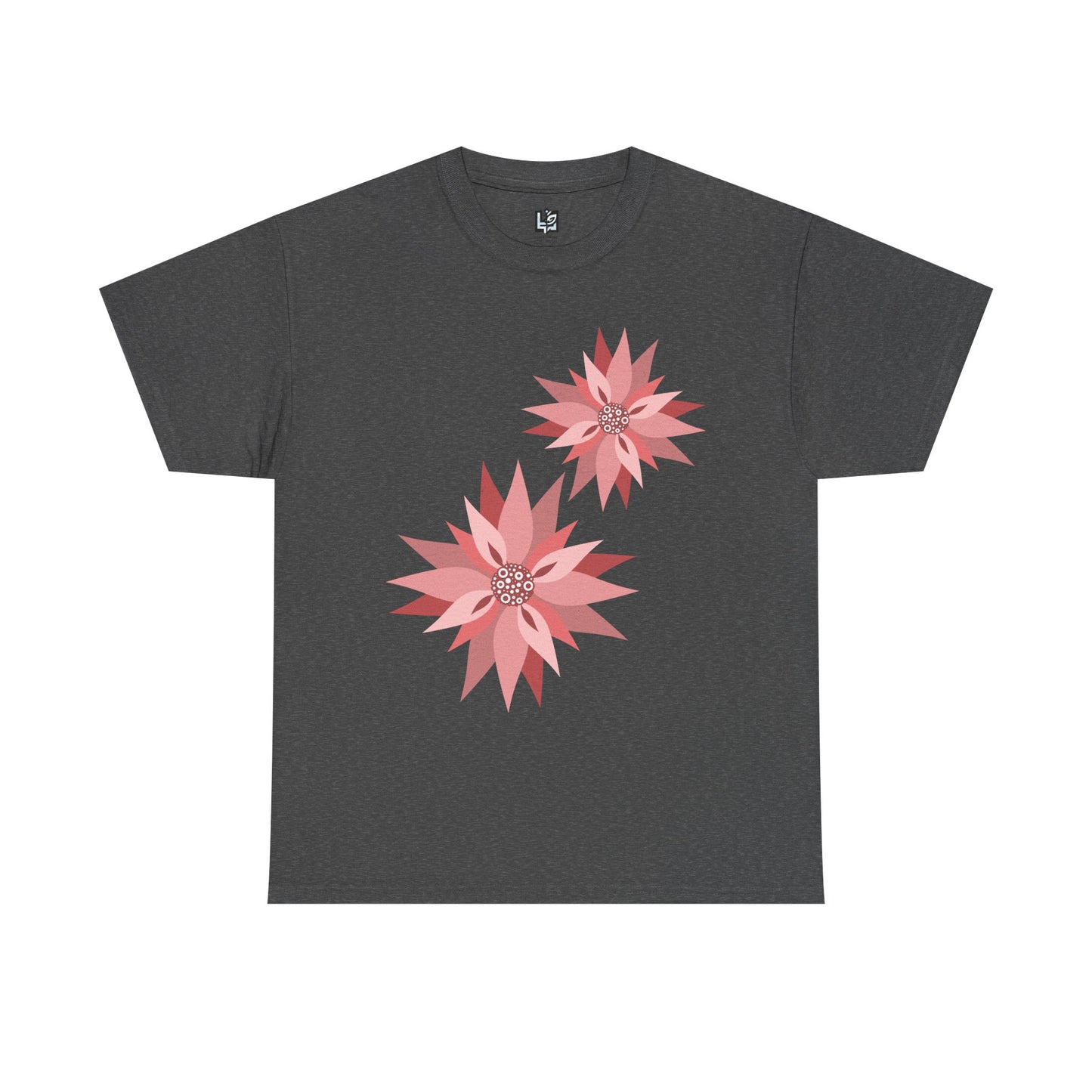 Floral Design Unisex Heavy Cotton Tee - Casual Comfort for Spring Celebrations