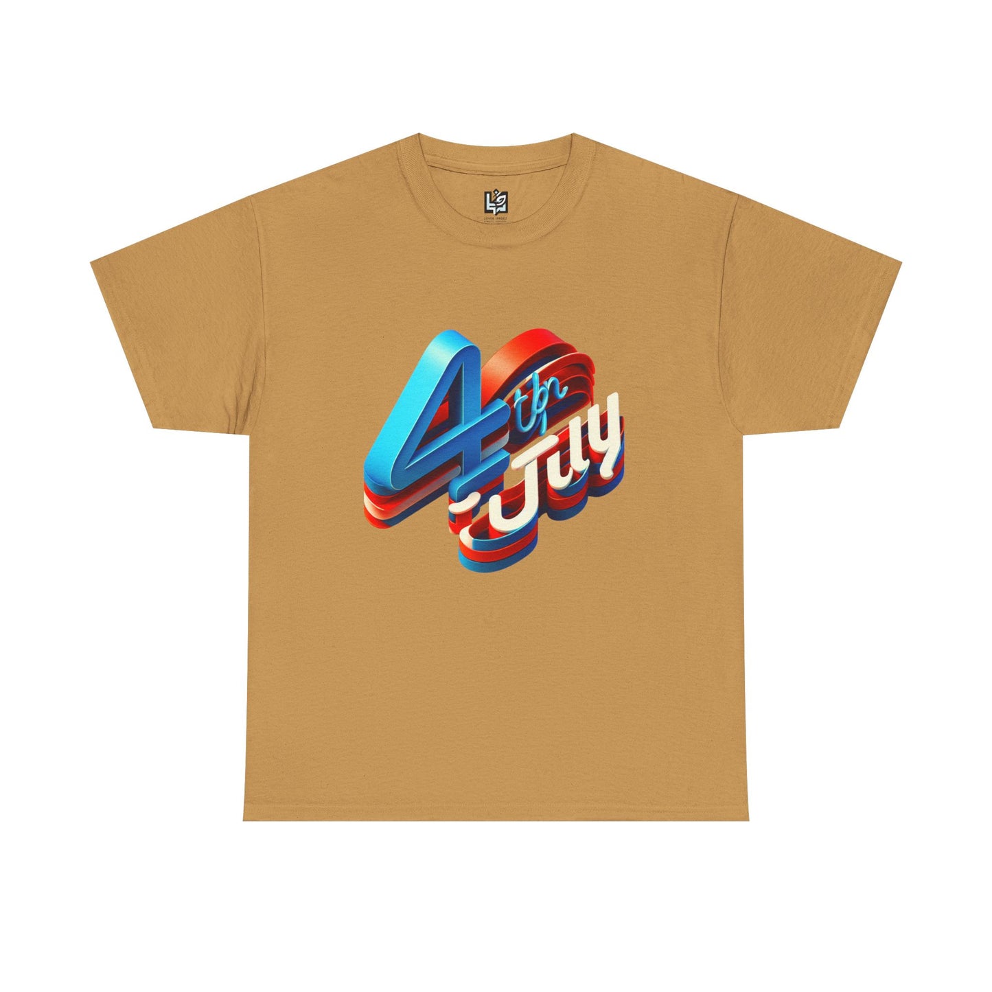 4th of July Unisex Heavy Cotton Tee, Patriotic Shirt, Independence Day Apparel, Summer Event T-Shirt, Casual Graphic Tee
