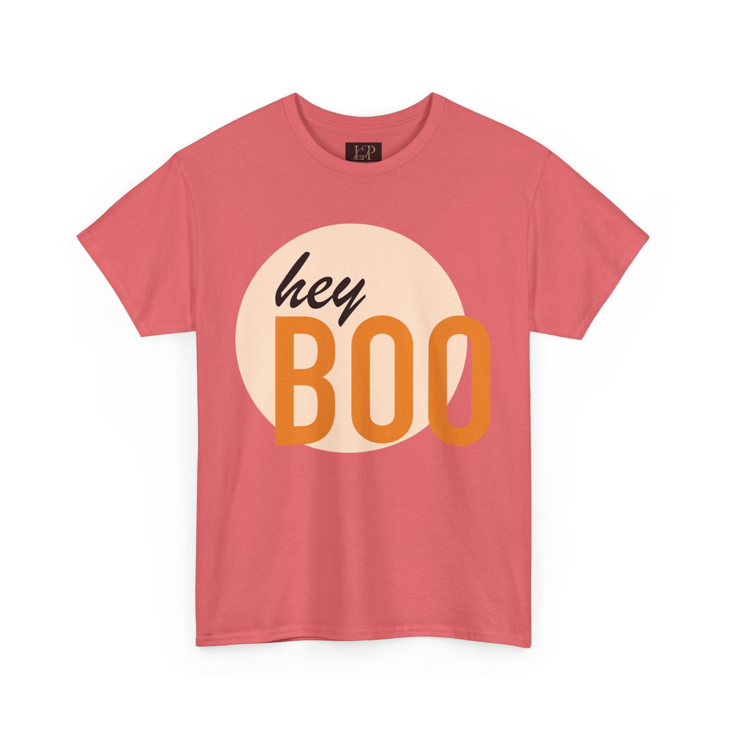 Hey Boo Unisex Heavy Cotton Tee - Cute & Comfy Fall T-Shirt