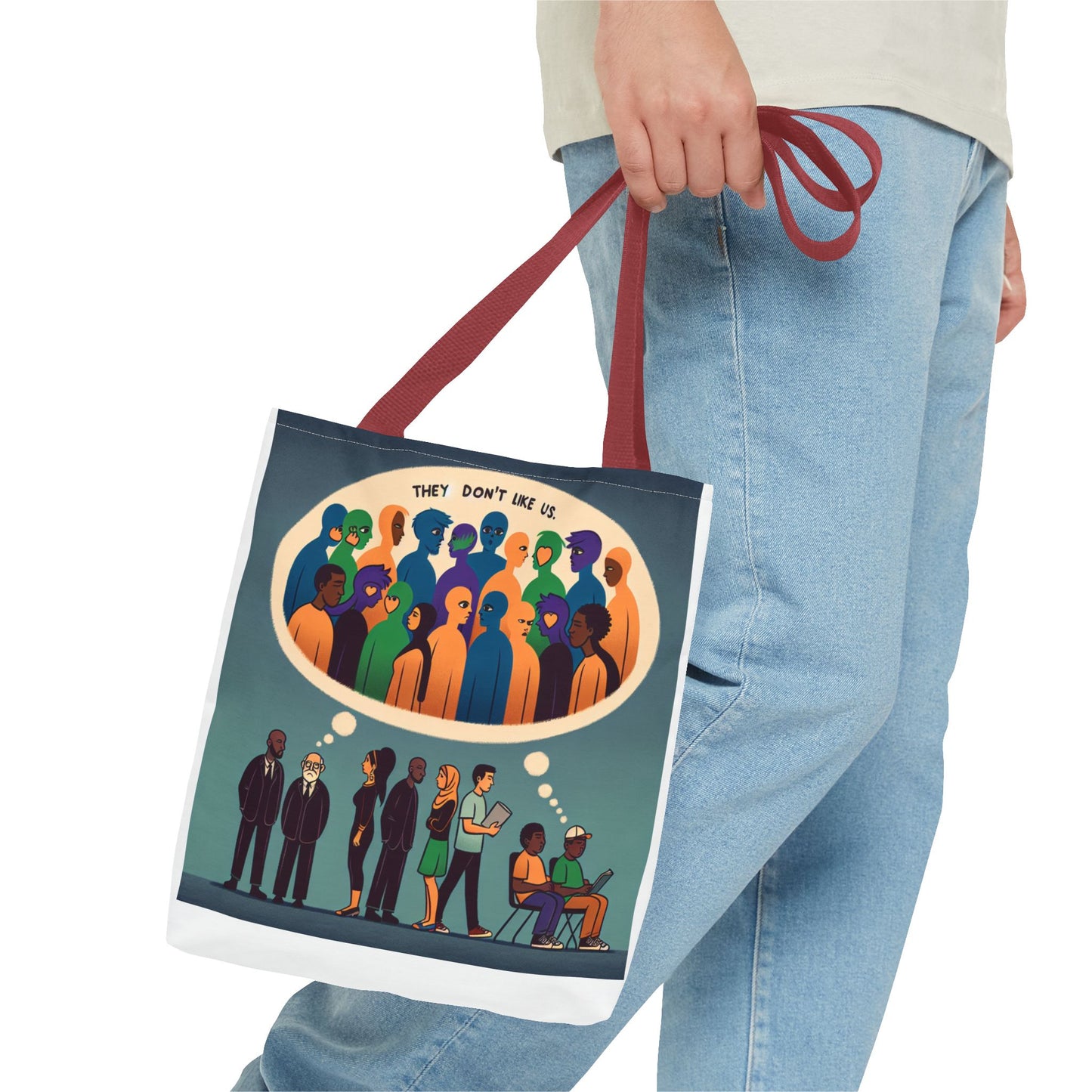 They Don’t Like Us Tote Bag | Unique Art for Thoughtful Minds