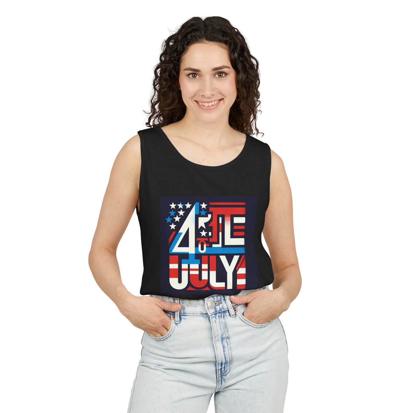 Patriotic Fourth of July Tank Top, American Flag Tee, Summer Celebration Apparel, Unisex Graphic Shirt, USA Independence Day Outfit