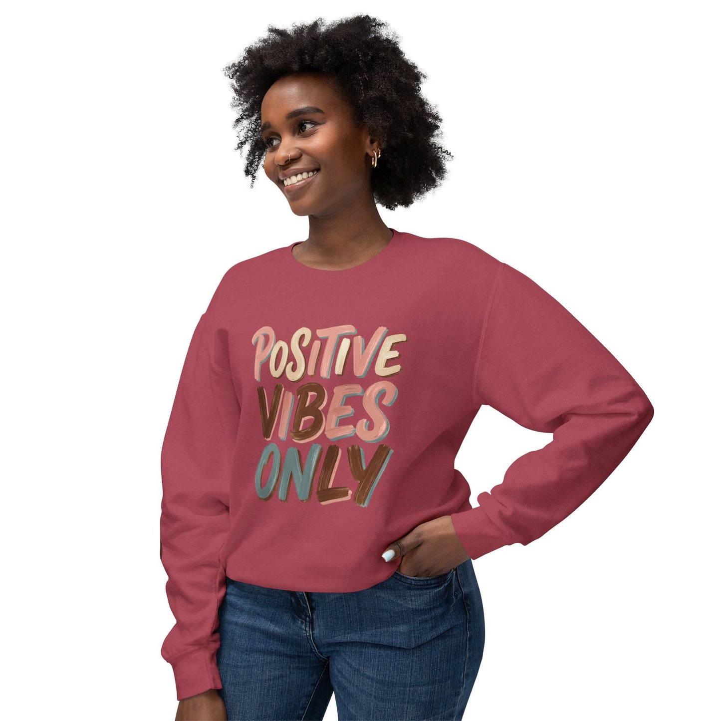 Positive Vibes Only Crewneck Sweatshirt