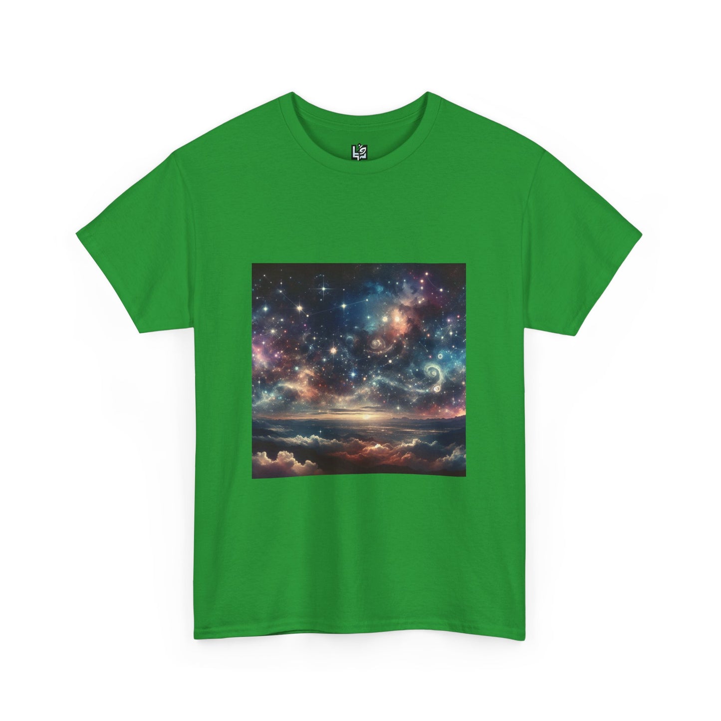 Cosmic Dreams Unisex Heavy Cotton Tee - Celestial Graphic Tee for Stargazers