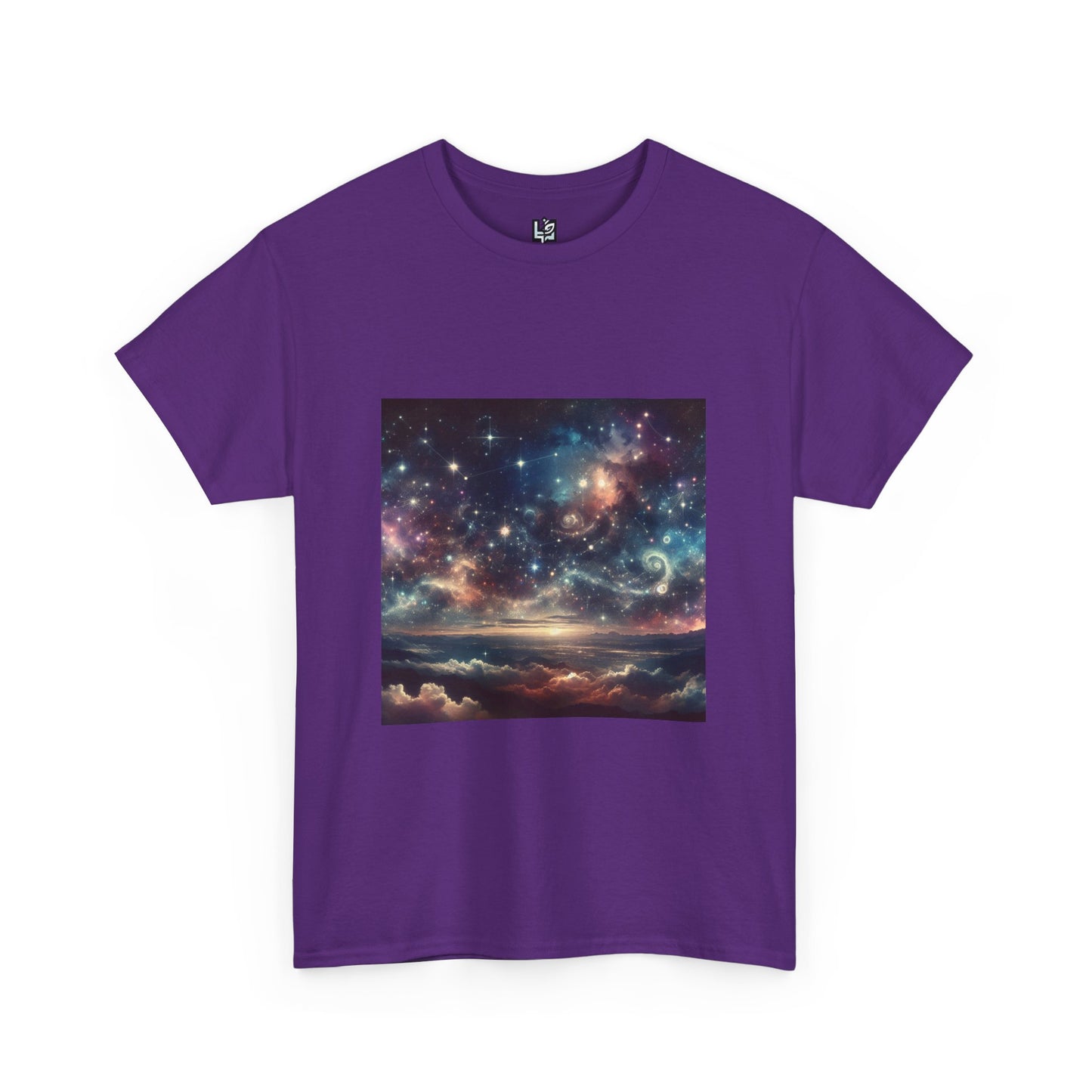 Cosmic Dreams Unisex Heavy Cotton Tee - Celestial Graphic Tee for Stargazers