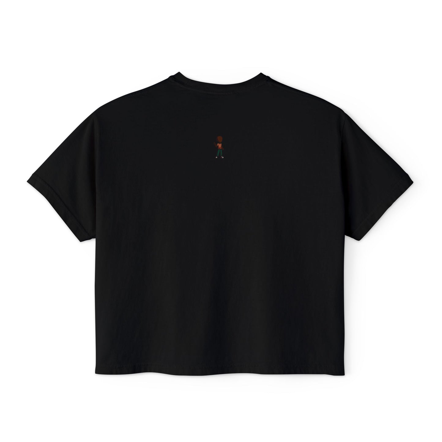 Stay Calm, Stay Focus Boxy Tee — Motivational Women's Crop Shirt