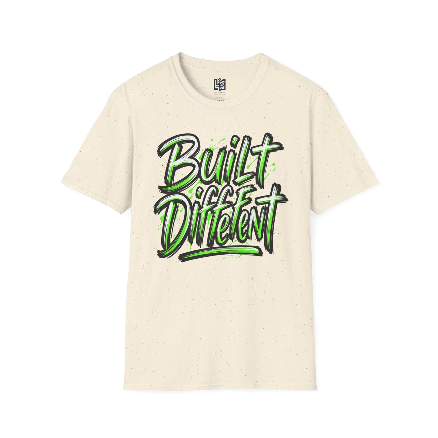 Built Different T-Shirt — Bold Neon Graffiti Tee