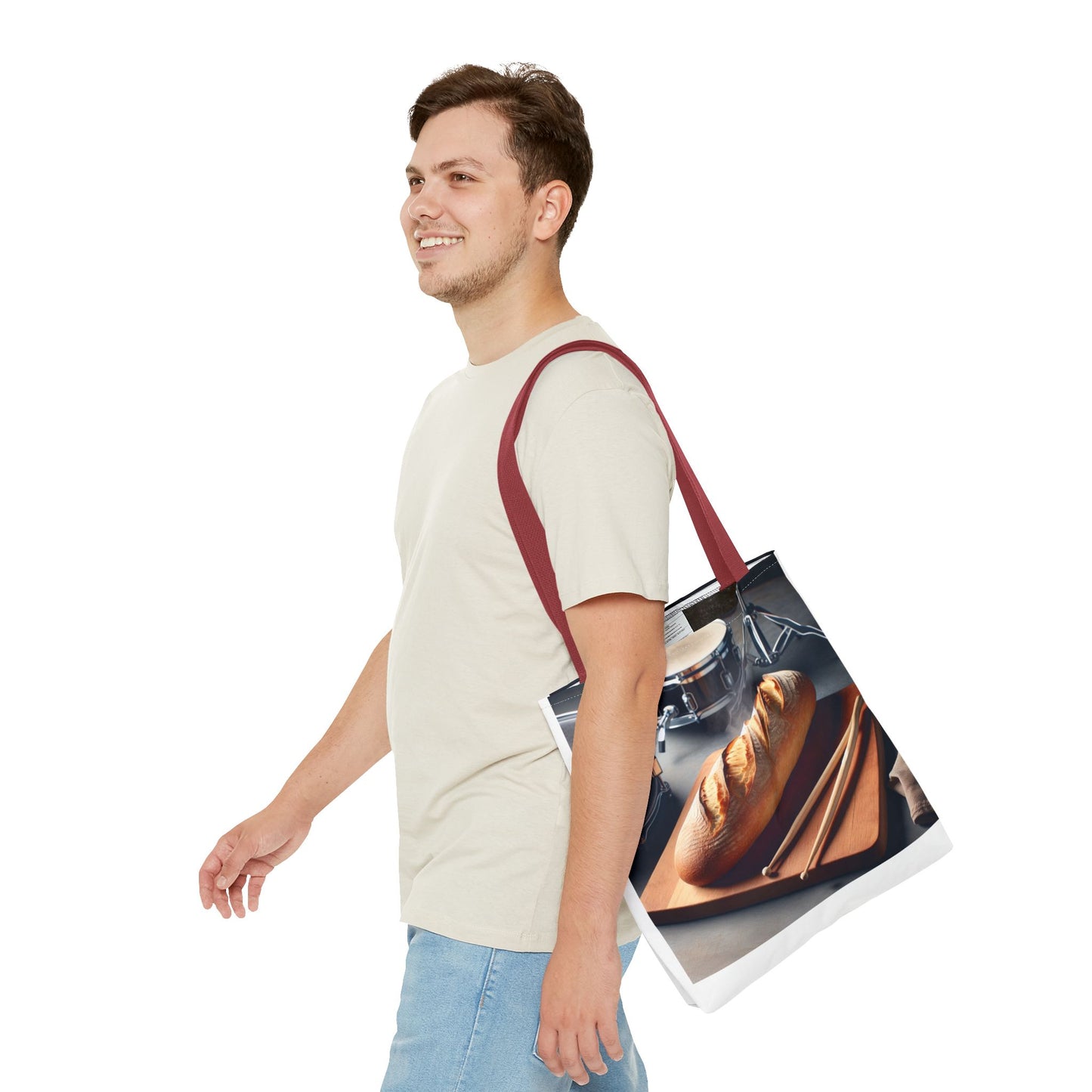 Bread & Drums Tote Bag – Perfect for Food Lovers & Musicians