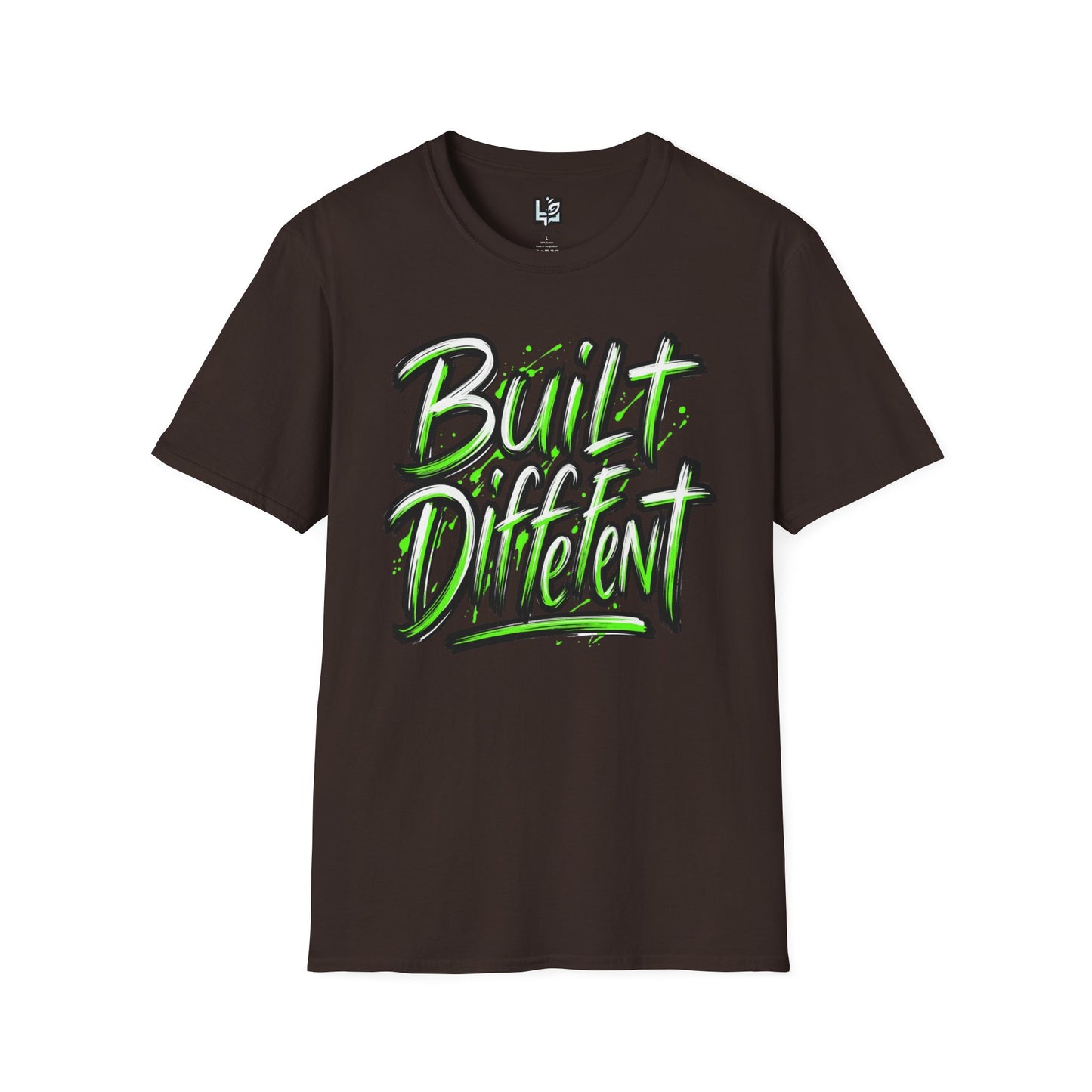 Built Different T-Shirt — Bold Neon Graffiti Tee