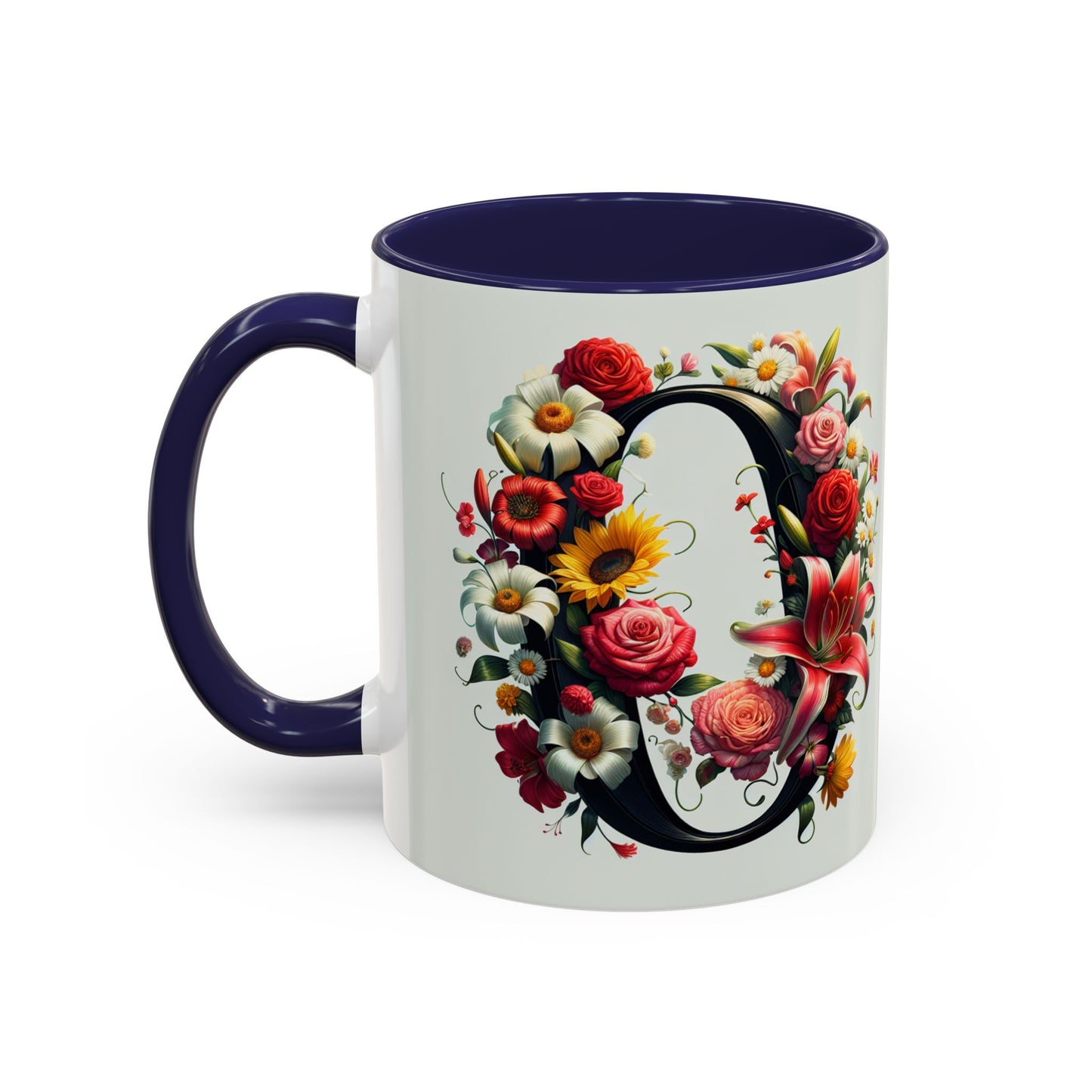 Floral Accent Coffee Mug - Elegant & Vibrant Design for Flower Lovers