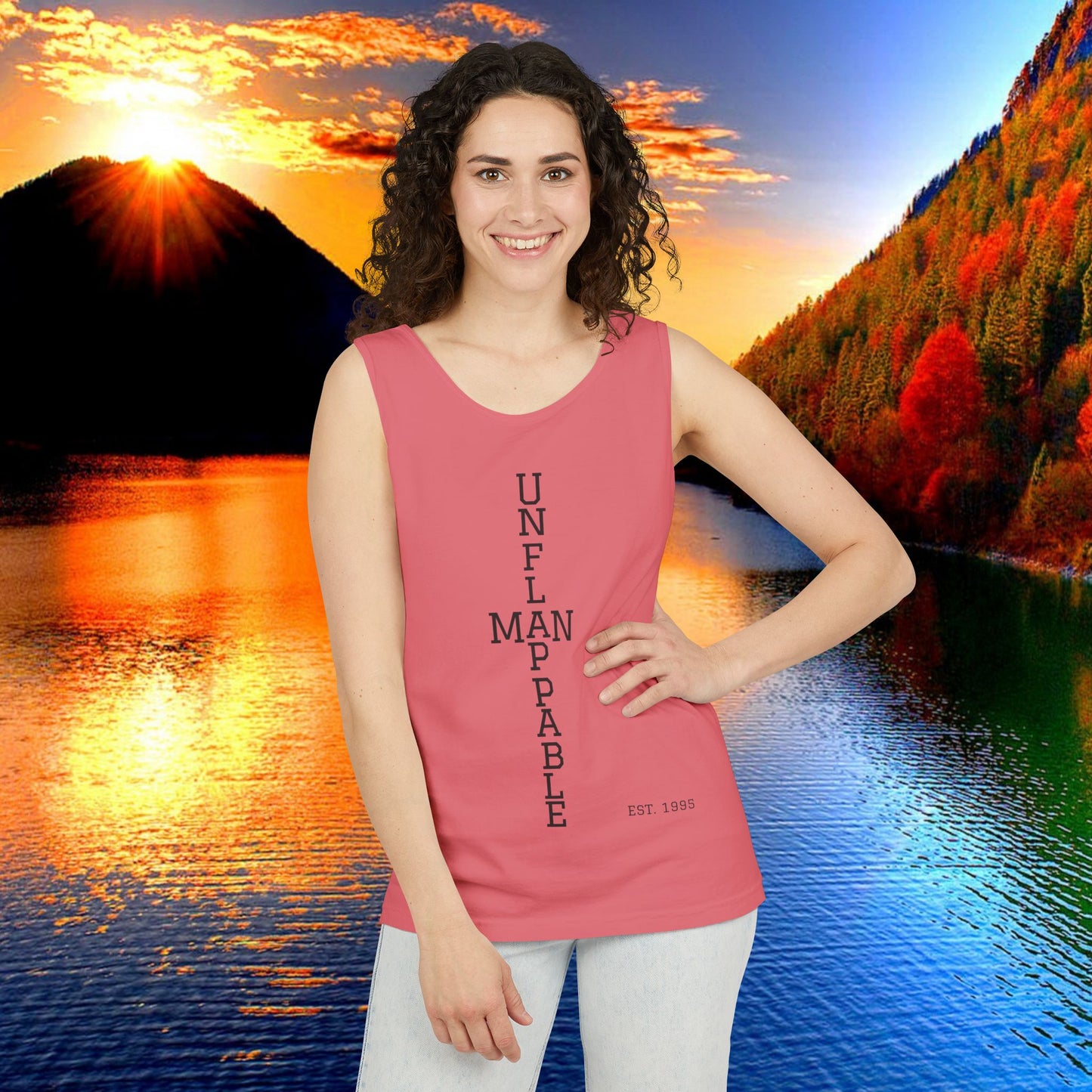Unisex Inspirational Tank Top - Unflappable, Summer Apparel, Vacation Wear, Casual Gift, Fitness Gear