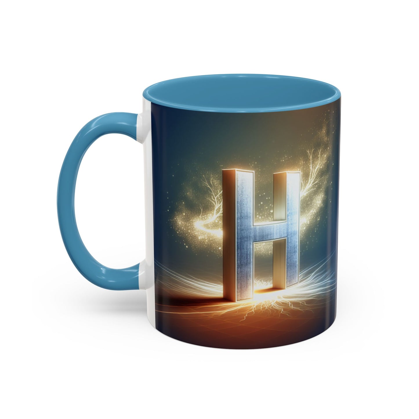 Stunning Accent Coffee Mug with Abstract Letter Design