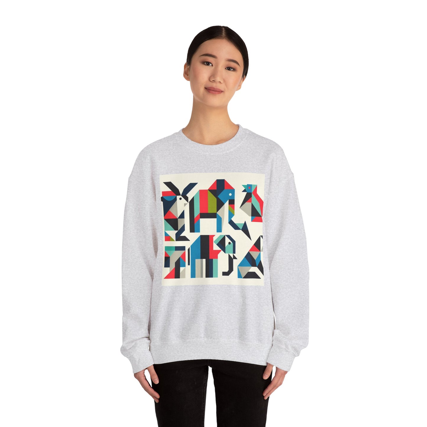 Colorful Geometric Art Unisex Sweatshirt - Cozy and Stylish