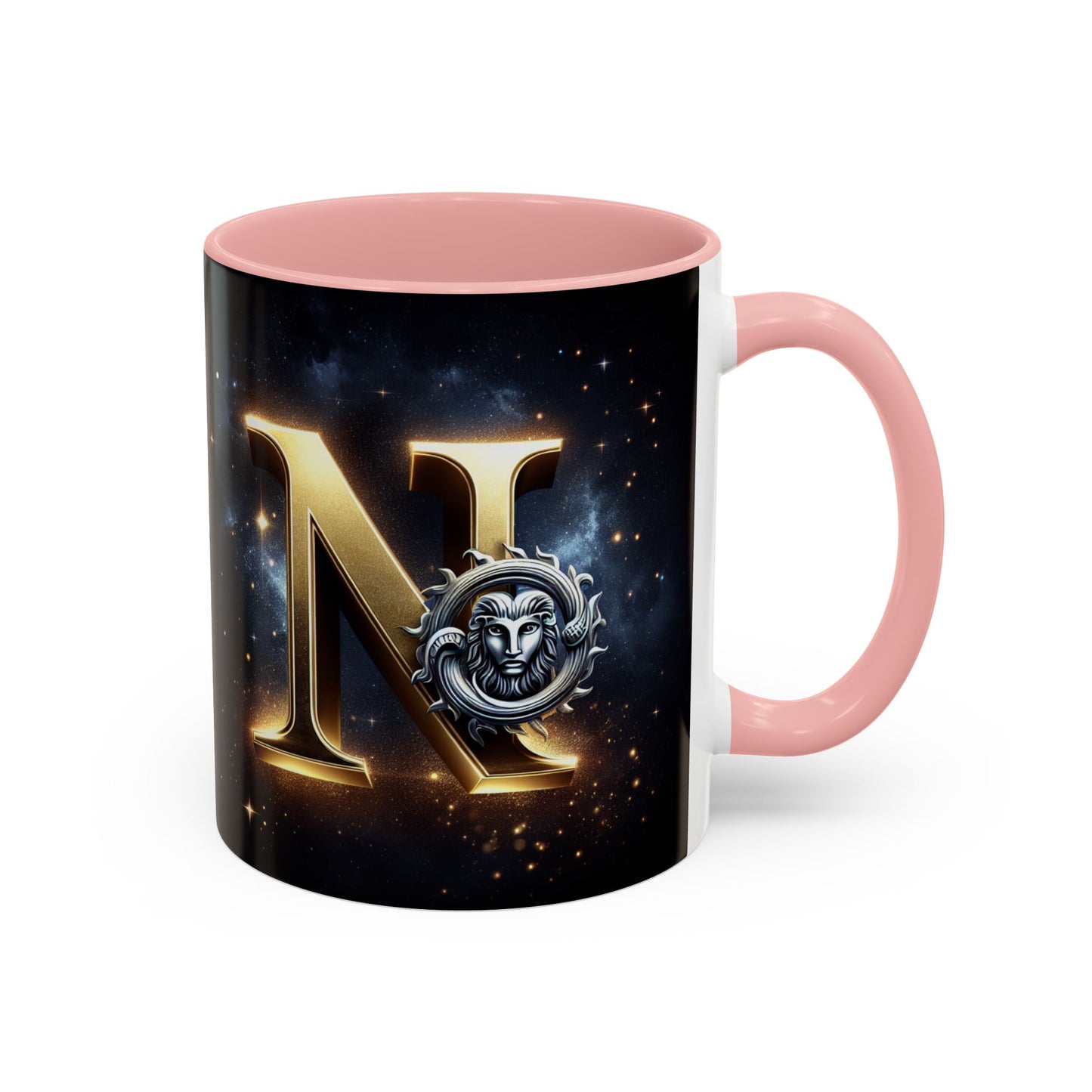 Personalized Zodiac Lion Accent Coffee Mug - Astrology Gift