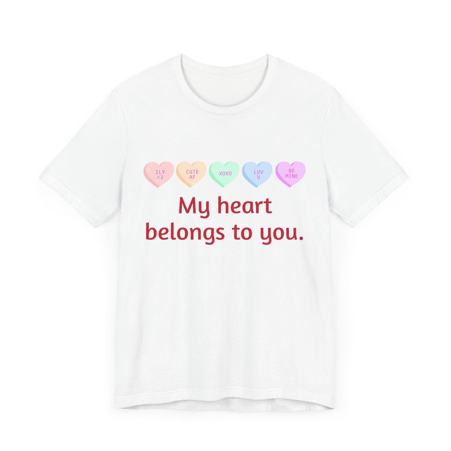 My heart belongs to you Quotes Unisex Jersey Tee - Ideal for Self-Reflection and Supportive Gifts