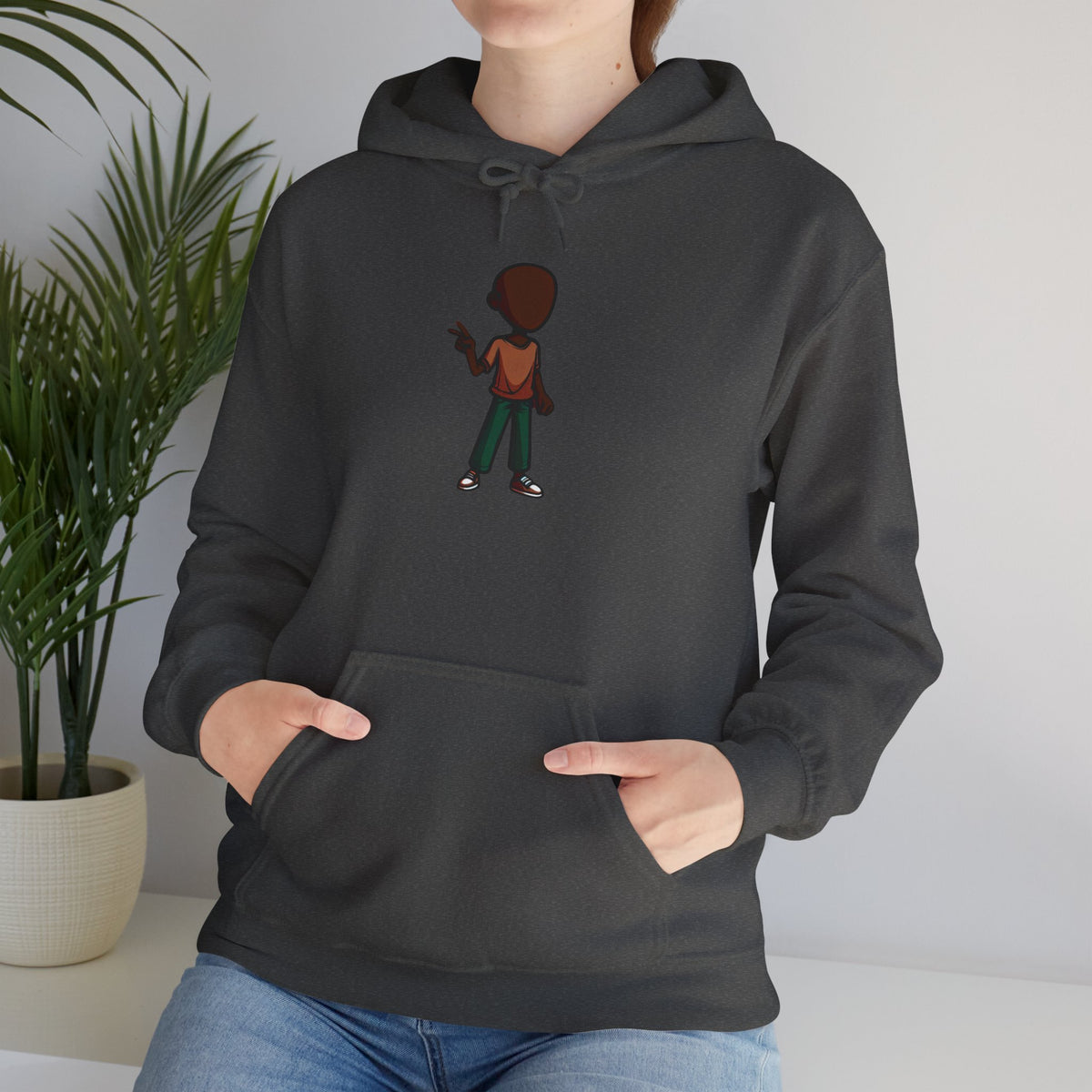 Make Haiti The Pearl of the Antilles Again Hoodie — Cartoon Figure Back Print