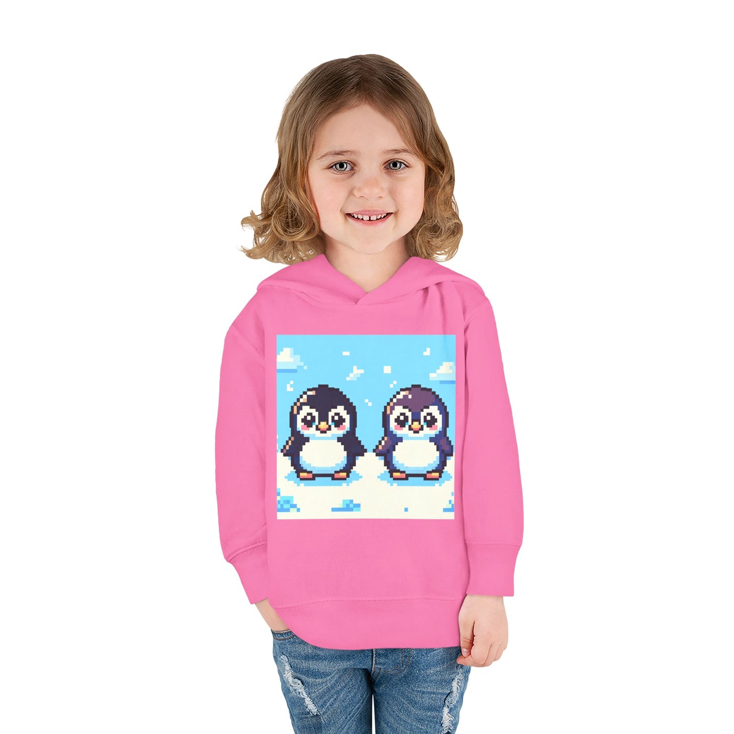 Cute Penguin Toddler Pullover Fleece Hoodie - Perfect for Winter Playtime