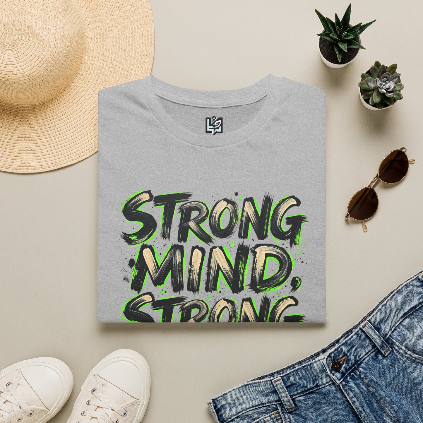 T-Shirt — "Strong Mind, Strong Life" Motivational Graphic Tee
