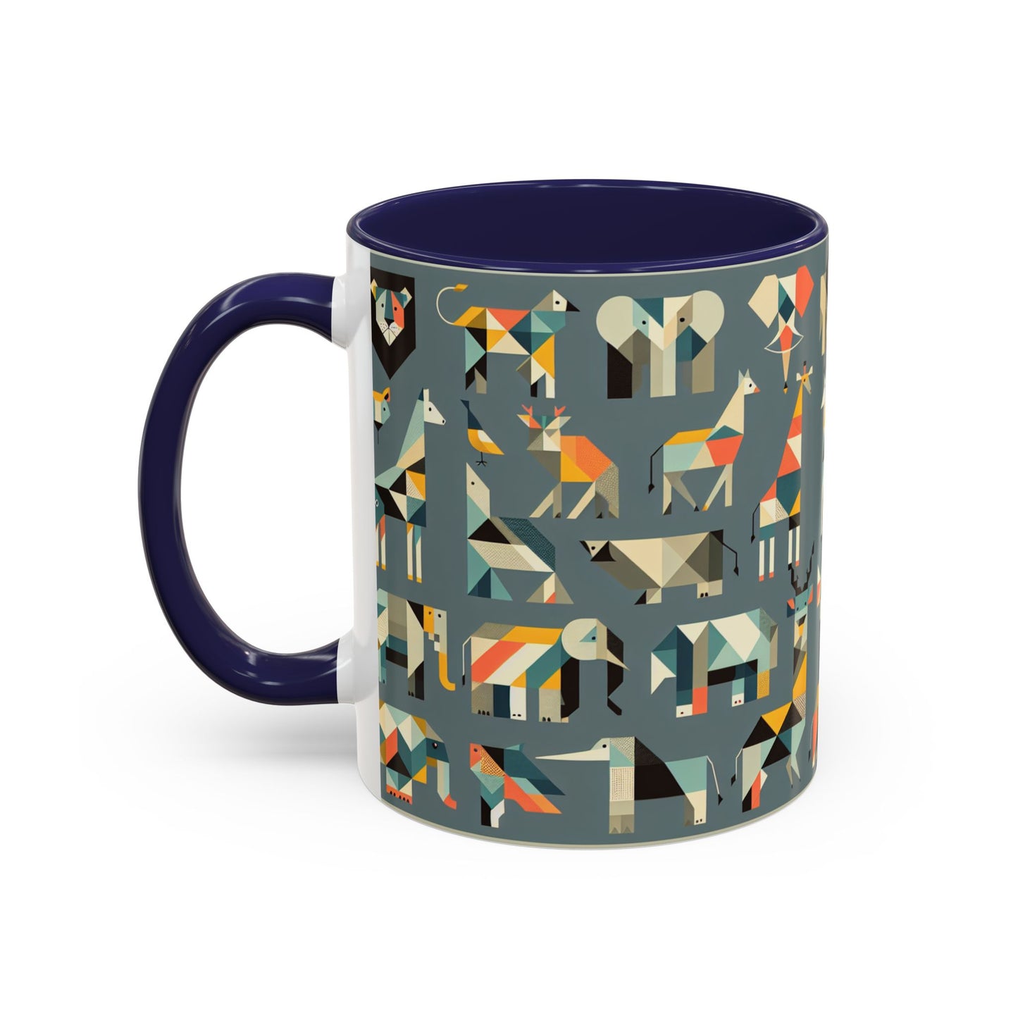 Colorful Animal Print Accent Coffee Mug - Unique 11/15oz Ceramic Cup for Nature Lovers