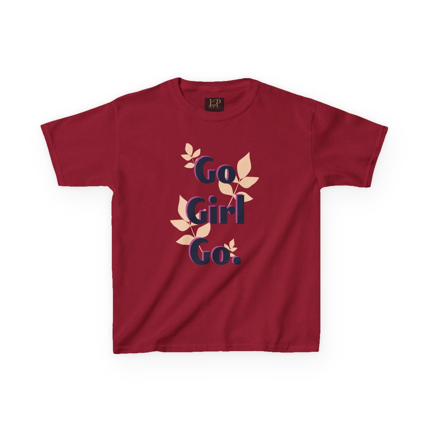 Go Girl Go Kids Heavy Cotton Tee - Motivational T-Shirt for Girls