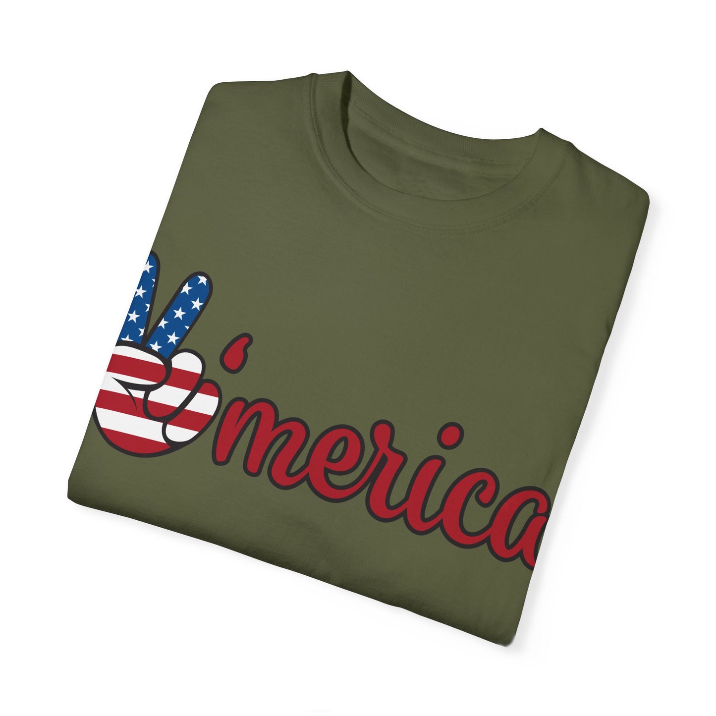 'Peace' Americana Unisex Garment-Dyed T-Shirt - Celebrate Freedom & Unity