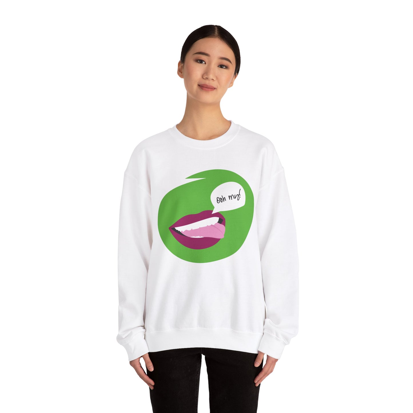 Playful 'Oh My!' Graphic Unisex Crewneck Sweatshirt