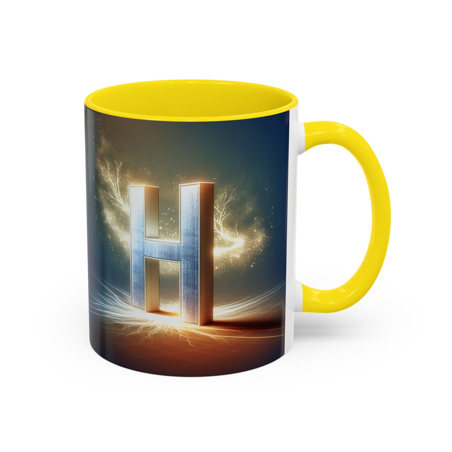 Stunning Accent Coffee Mug with Abstract Letter Design