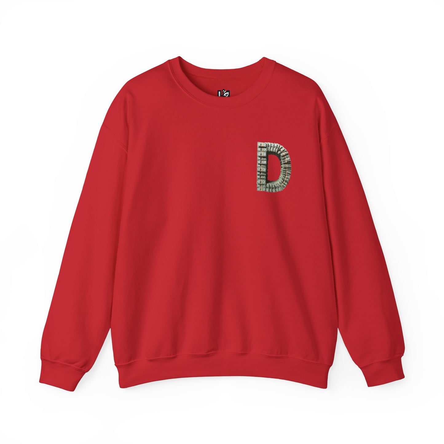 Unisex Crewneck Sweatshirt with 'D' and Dollar Sign Design | Stylish & Cozy Apparel for Casual Days