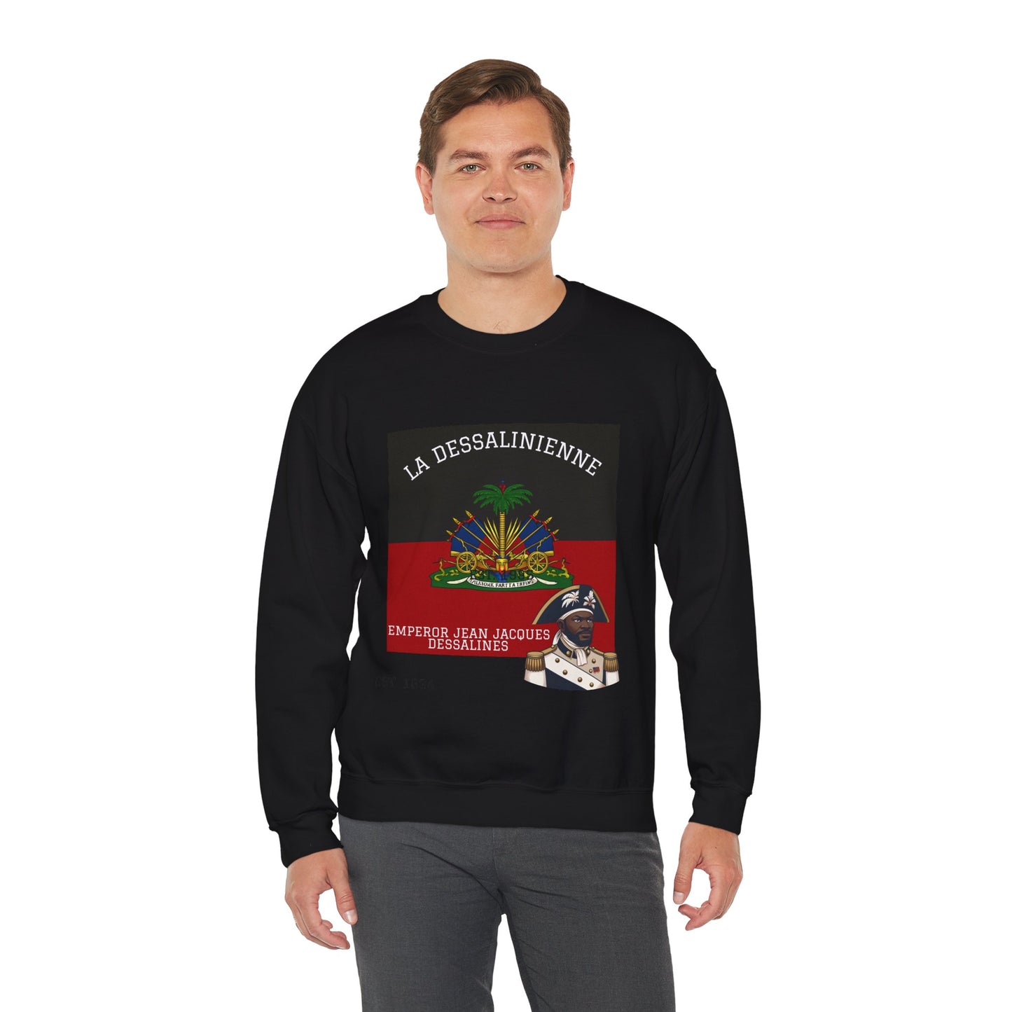 Haitian Heritage Crewneck Sweatshirt, Unisex Sweatshirt, Casual Streetwear, Gifts for Him, Gifts for Her, Cultural Pride Apparel