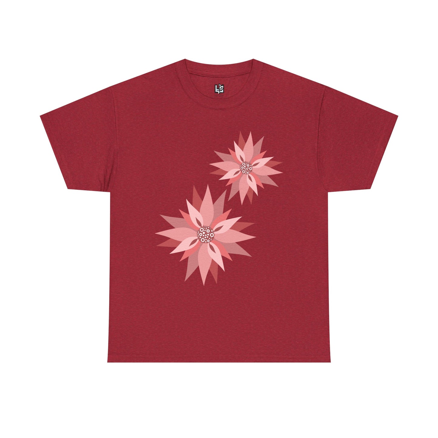 Floral Design Unisex Heavy Cotton Tee - Casual Comfort for Spring Celebrations
