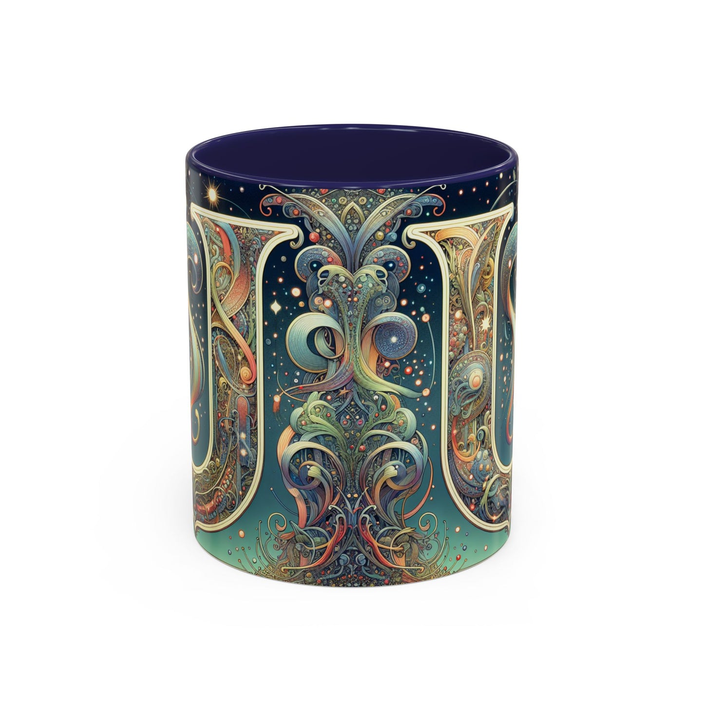 Cosmic Art Accent Coffee Mug - Unique Colorful Design for Coffee Lovers