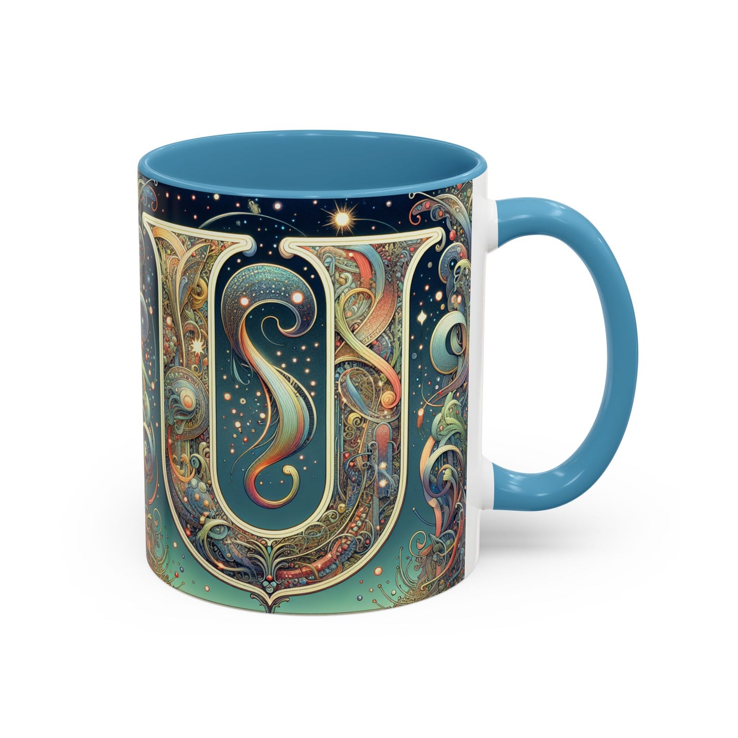 Cosmic Art Accent Coffee Mug - Unique Colorful Design for Coffee Lovers