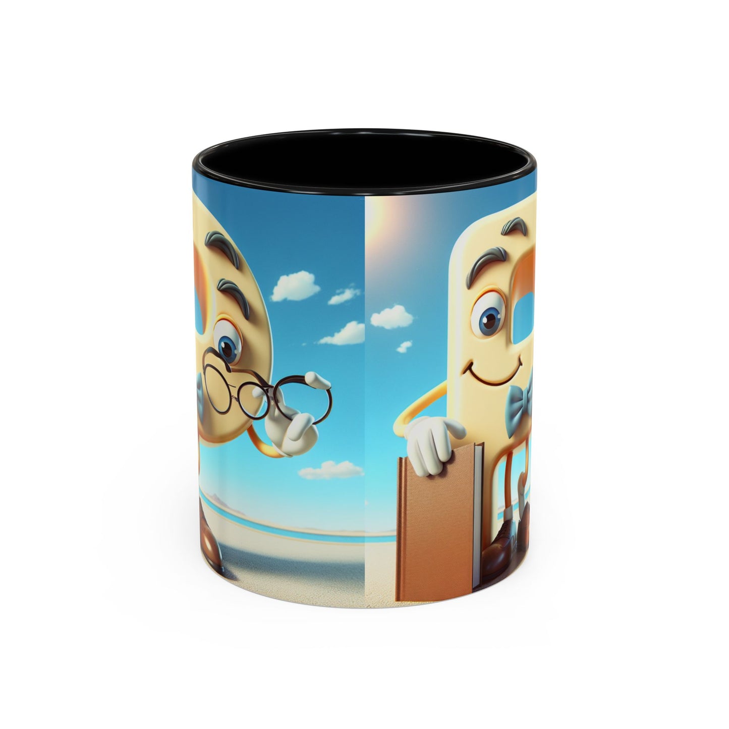 Cheerful Cartoon Character Accent Coffee Mug - Perfect for Gift Giving