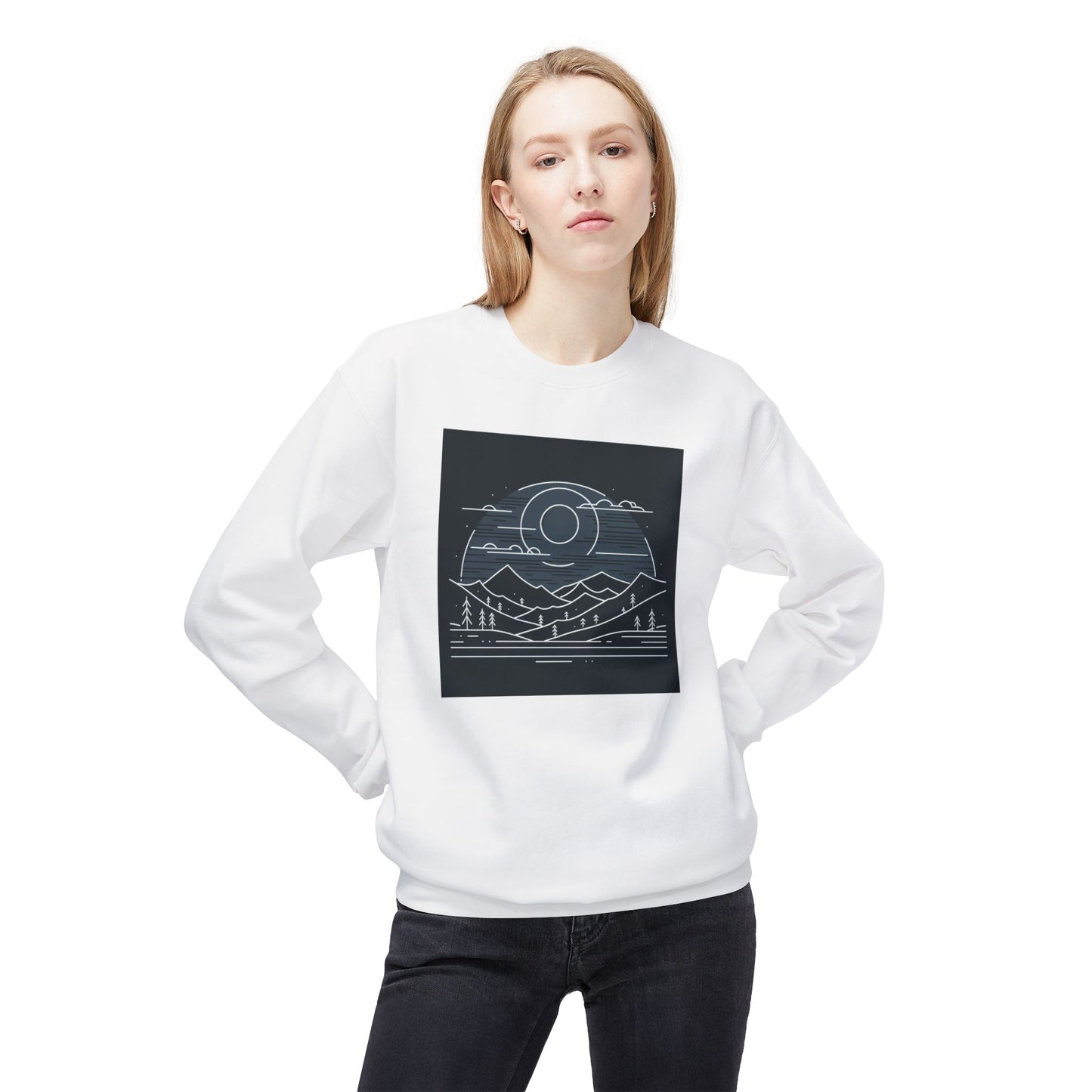 Adventure Awaits Fleece Crewneck Sweatshirt - Perfect for Nature Lovers