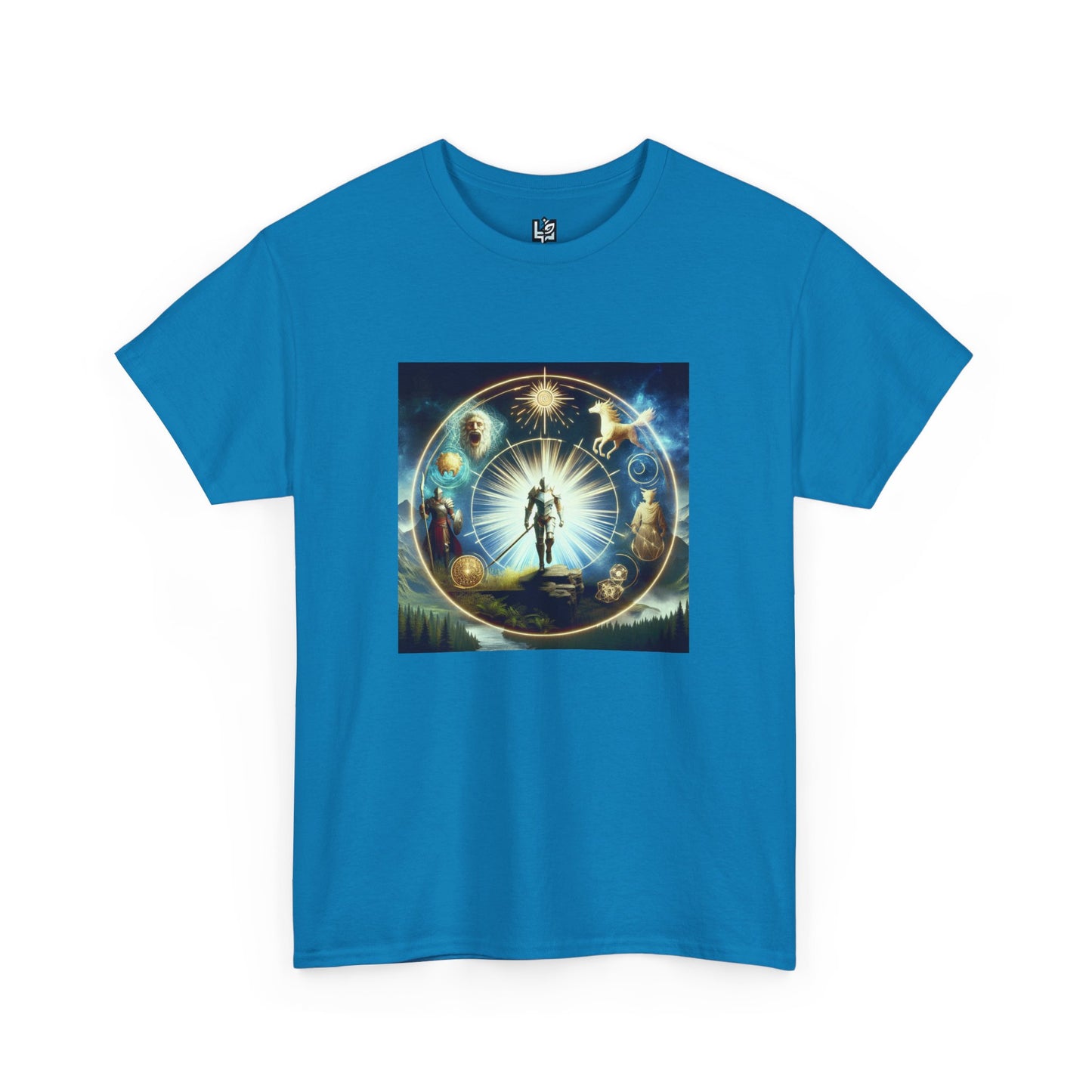 Cosmic Connection Unisex Heavy Cotton Tee - Celestial Design for Star Lovers