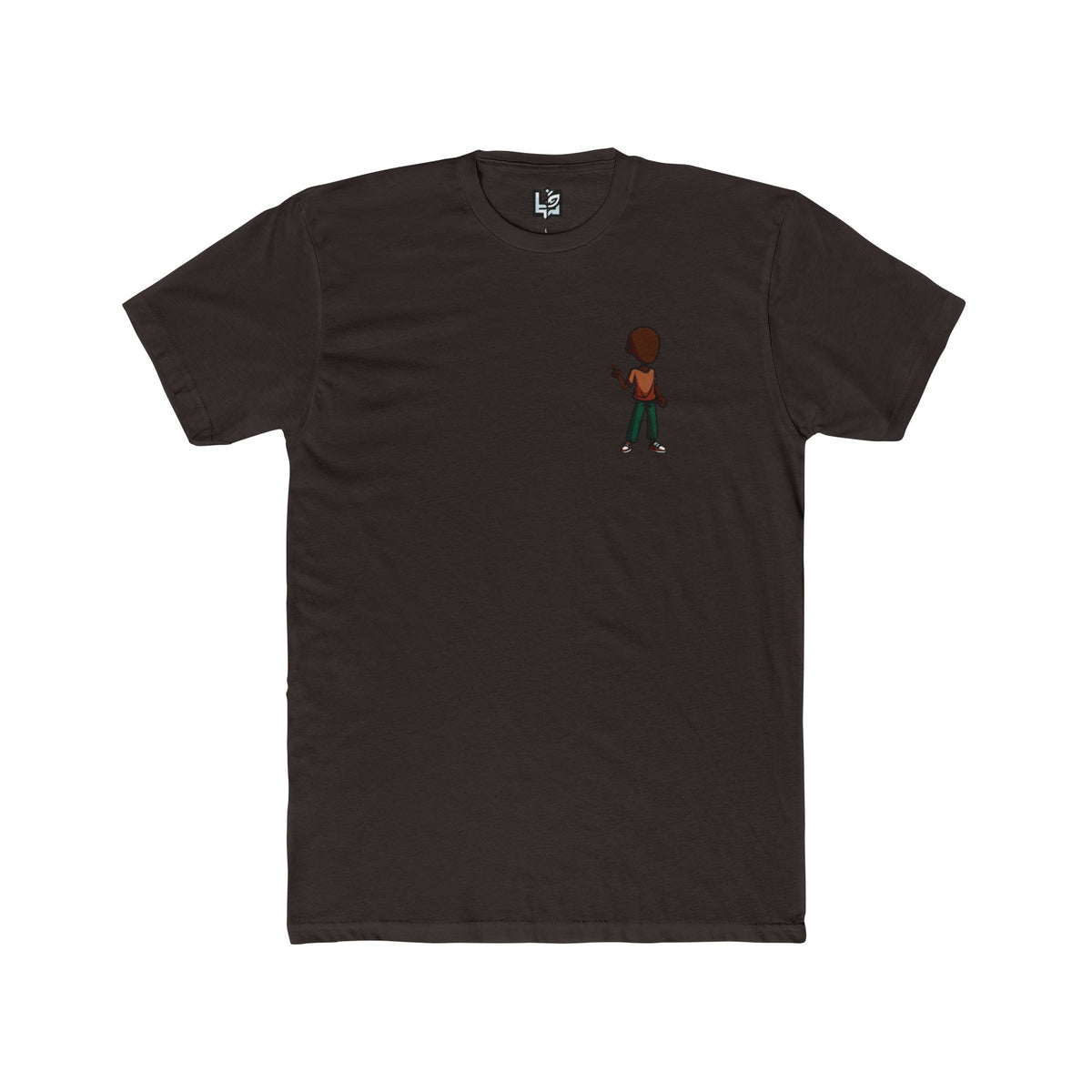 Minimalist Basketball Player Graphic Tee — Small Center Chest Design