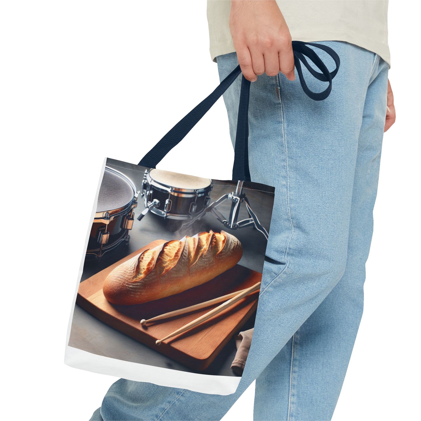 Bread & Drums Tote Bag – Perfect for Food Lovers & Musicians
