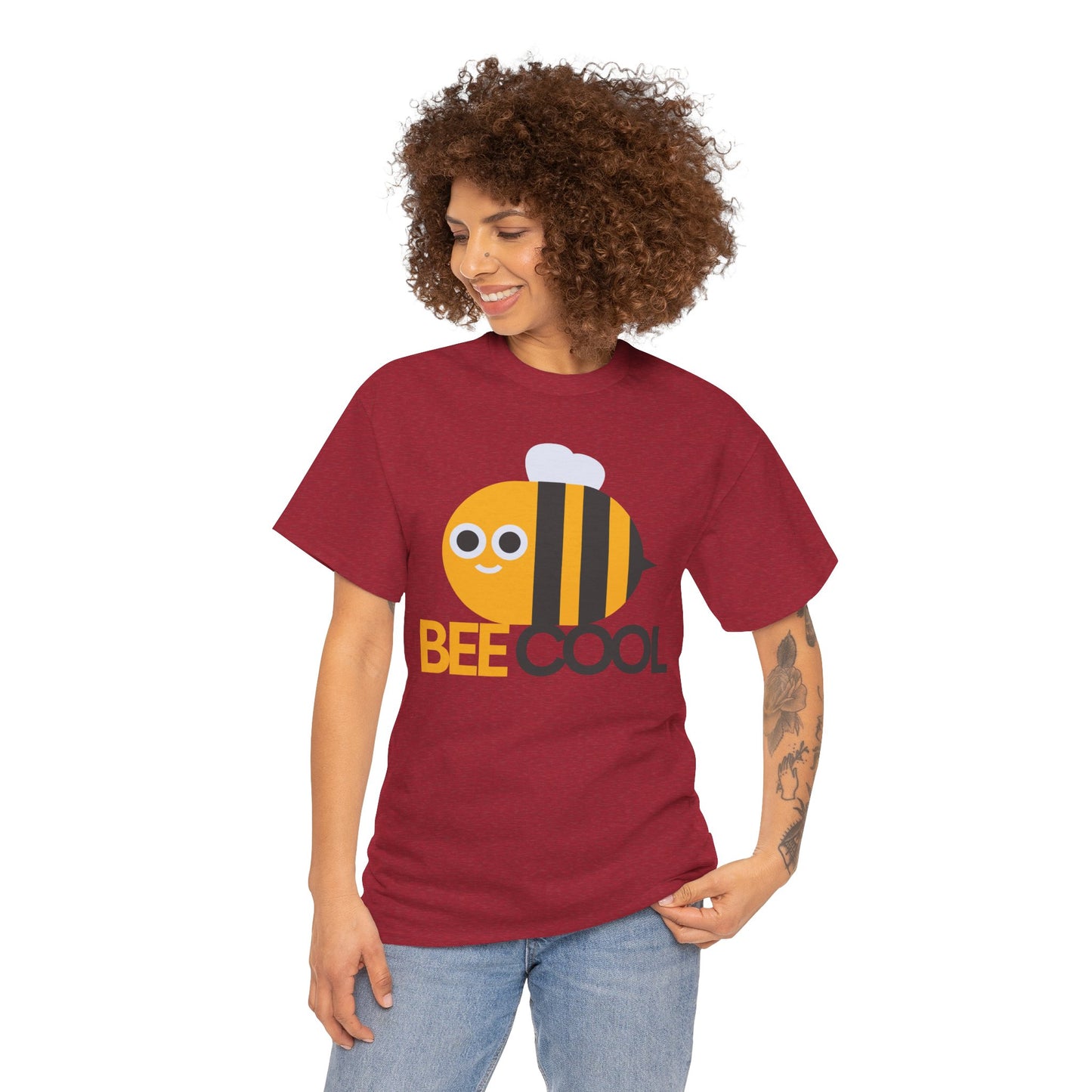 Bee Cool Unisex Heavy Cotton Tee - Fun and Quirky Graphic Shirt