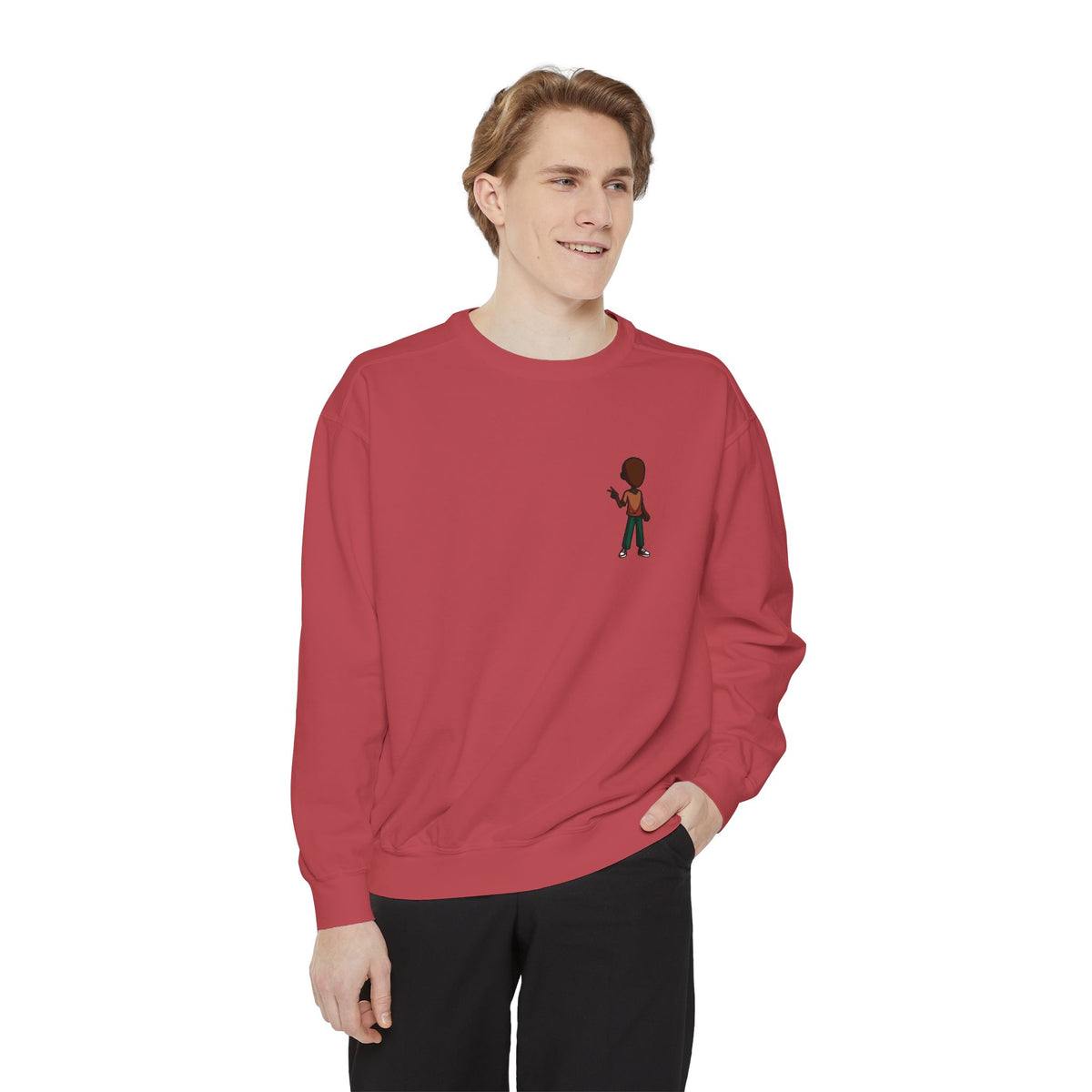 Retro Pixel Boy Graphic Sweatshirt