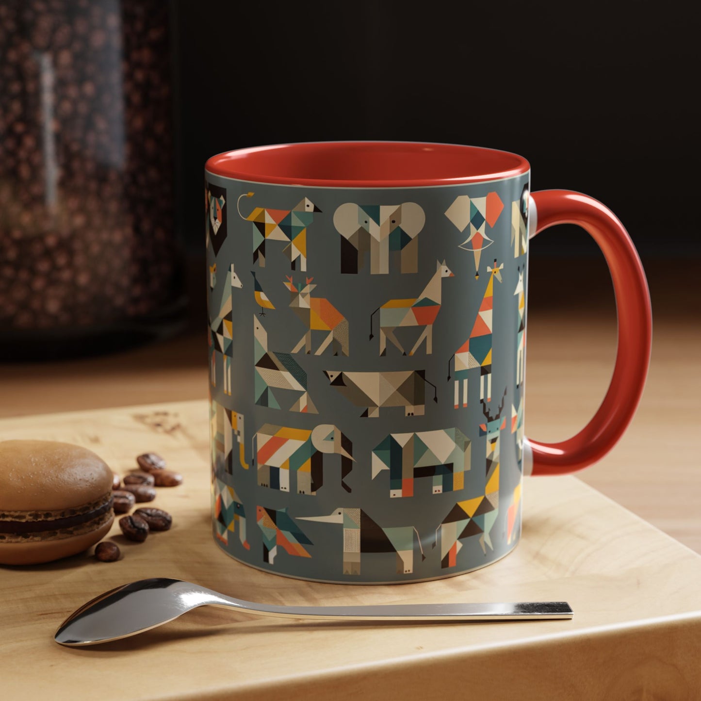 Colorful Animal Print Accent Coffee Mug - Unique 11/15oz Ceramic Cup for Nature Lovers