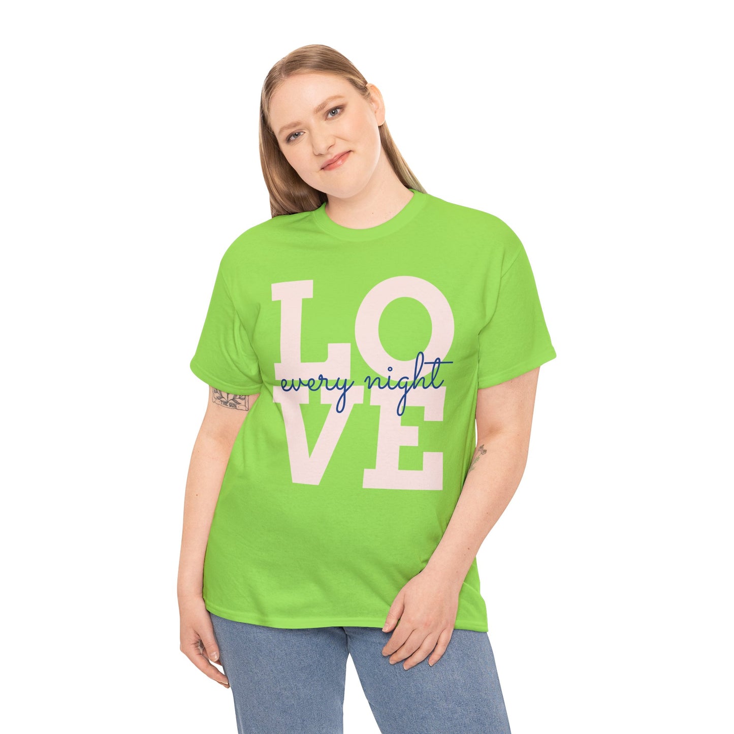 Love Every Night Unisex Heavy Cotton Tee