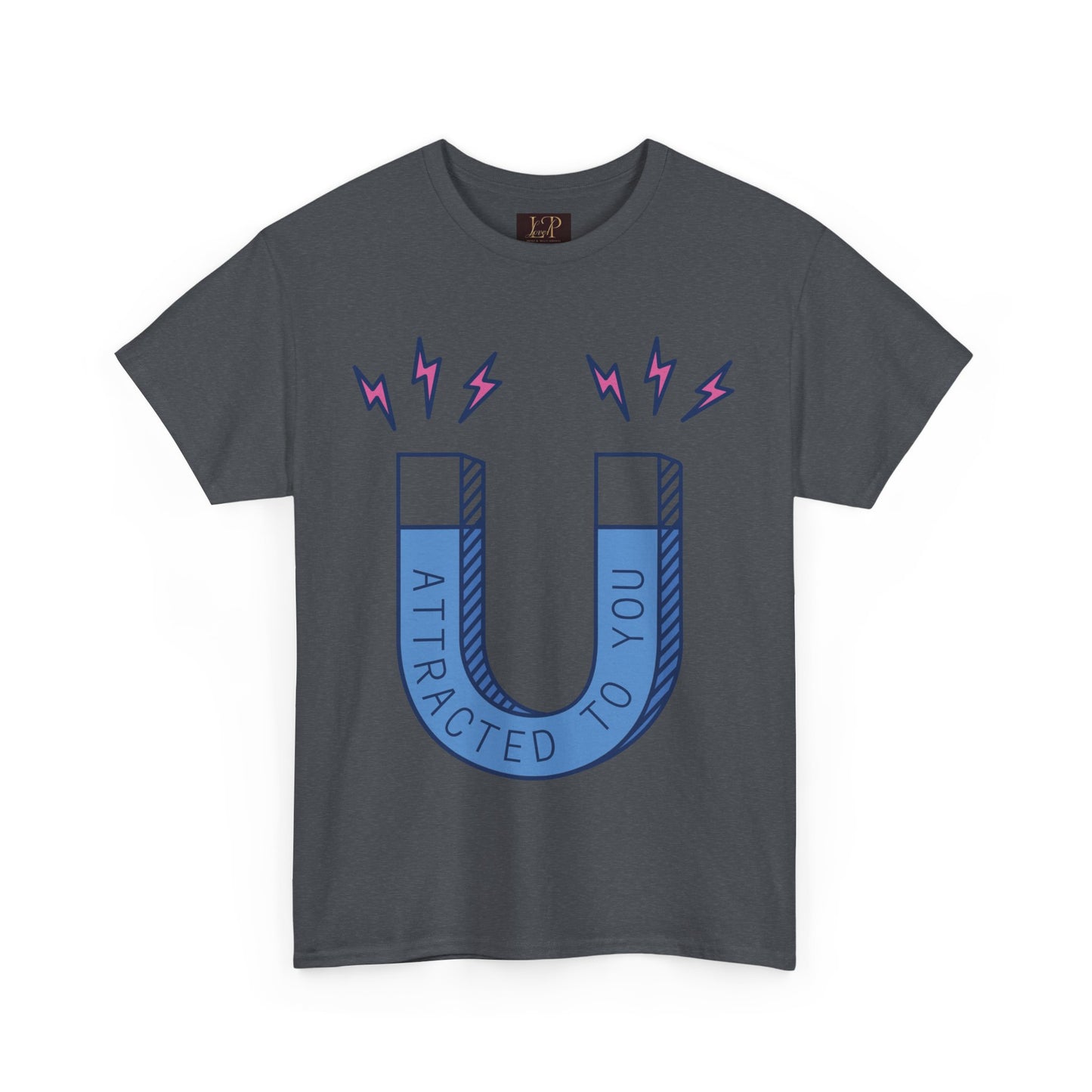 Unisex Heavy Cotton Tee - "Attracted to You" Magnet Graphic T-Shirt