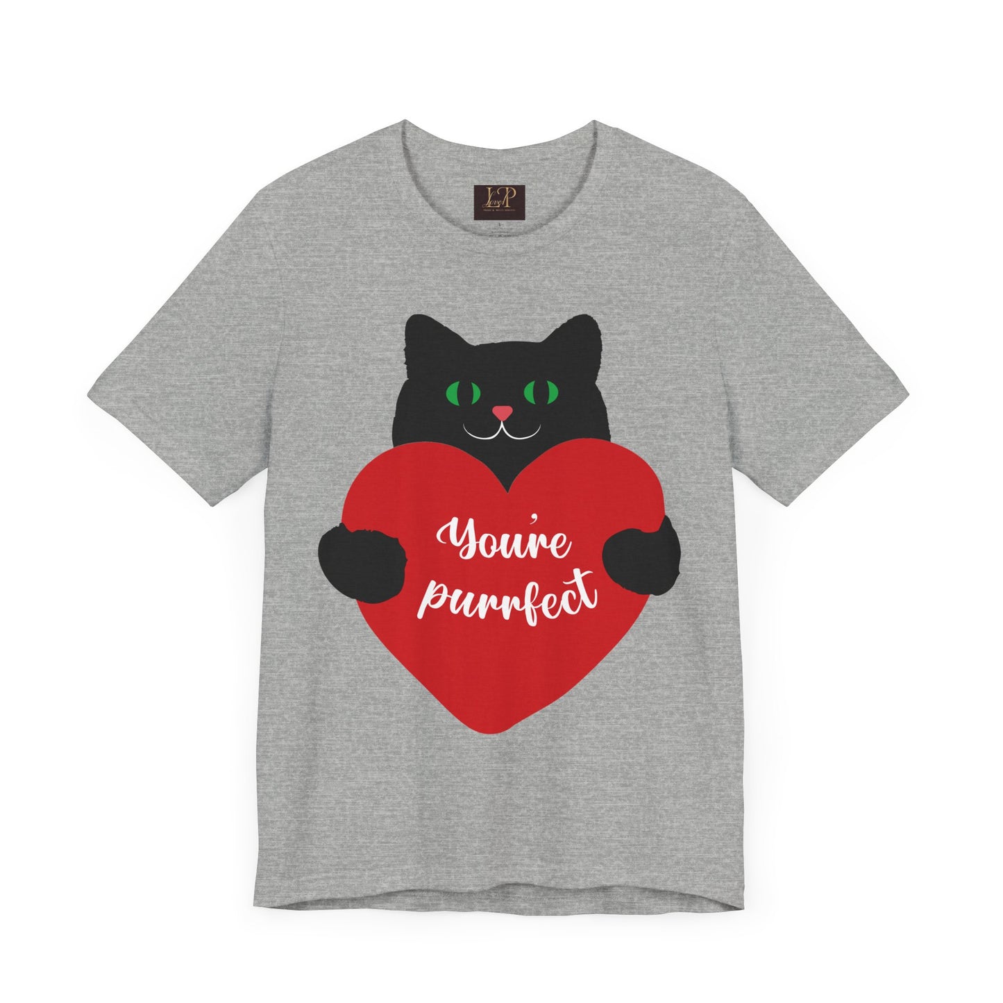 Purrfect Love Cat Tee - Cute Unisex Jersey Short Sleeve Shirt