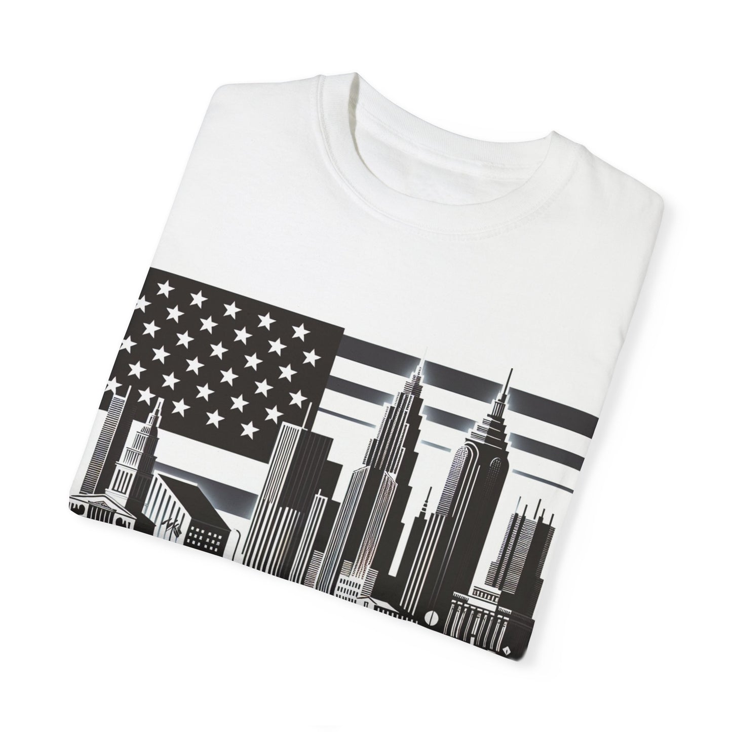 Patriotic Skyline Unisex Garment-Dyed T-Shirt