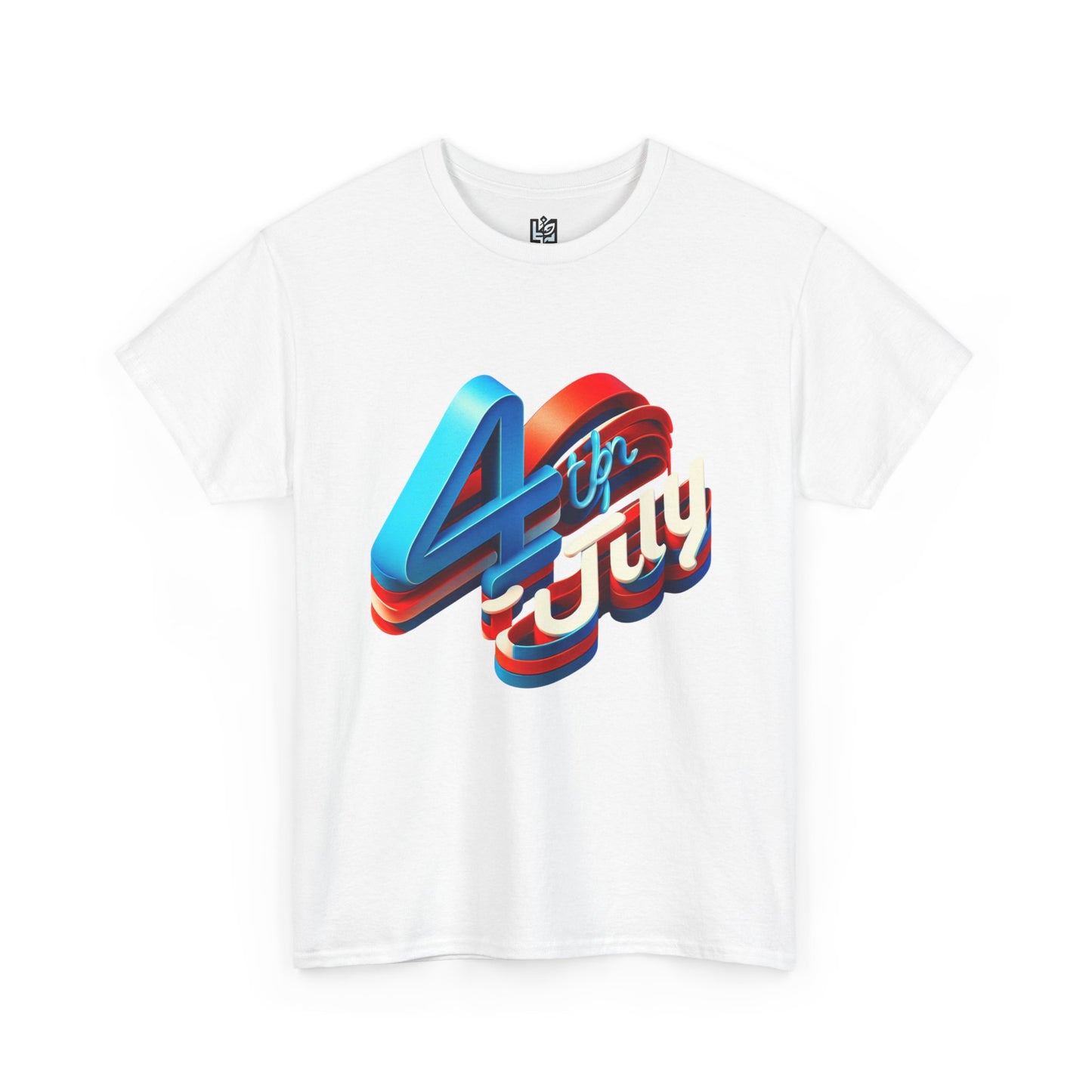 4th of July Unisex Heavy Cotton Tee, Patriotic Shirt, Independence Day Apparel, Summer Event T-Shirt, Casual Graphic Tee