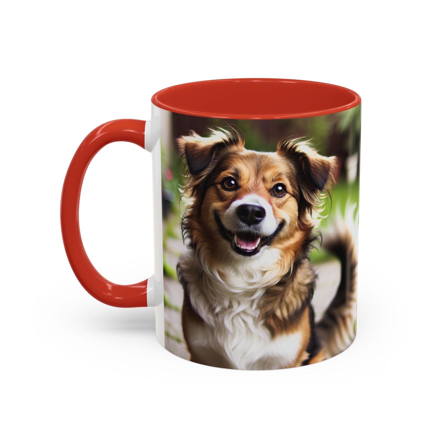 Happy Dog Graphic Accent Coffee Mug | Perfect for Pet Lovers