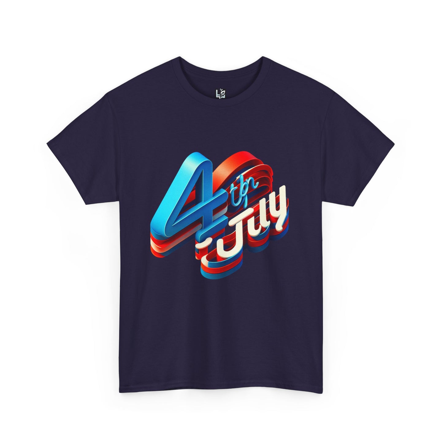 4th of July Unisex Heavy Cotton Tee, Patriotic Shirt, Independence Day Apparel, Summer Event T-Shirt, Casual Graphic Tee