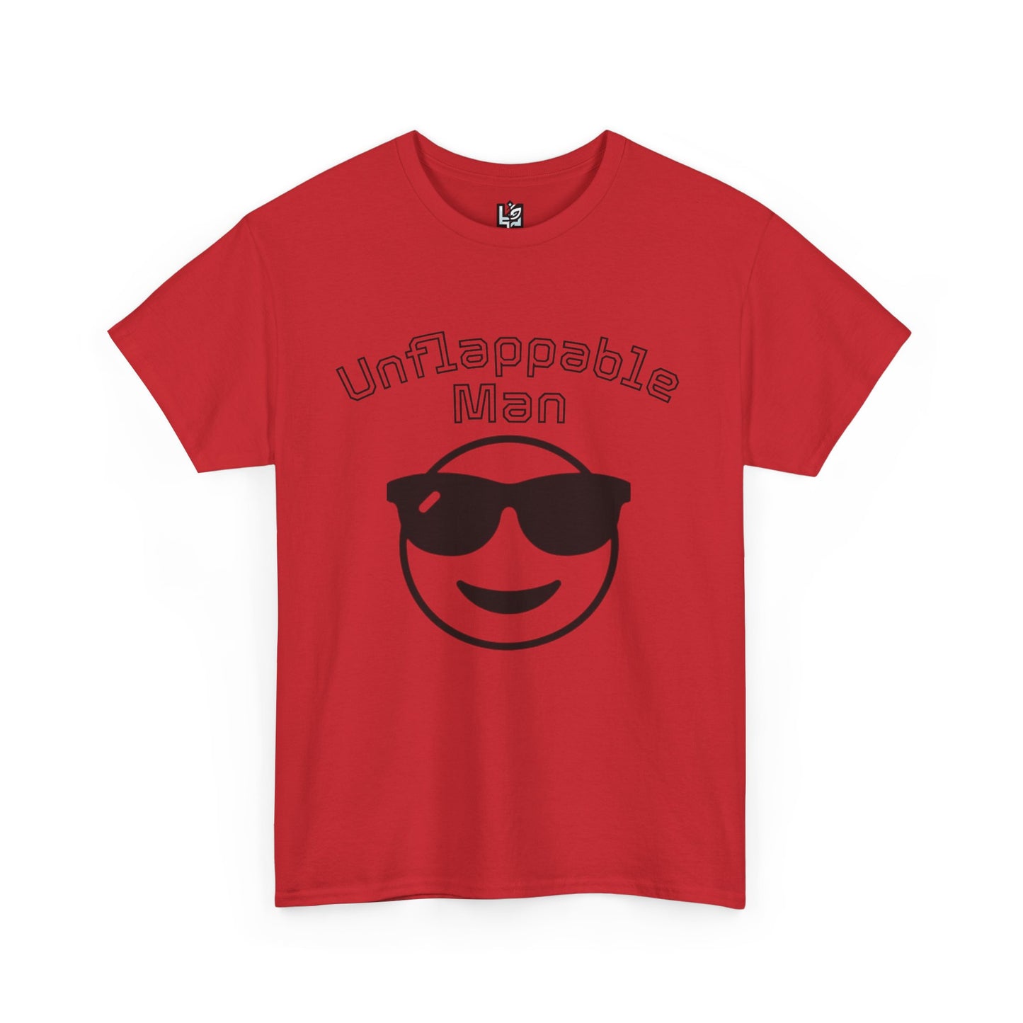 Unflappable Man Unisex Heavy Cotton Tee, Cool Graphic T-Shirt for Men, Perfect Gift for Birthdays, Casual Wear, Outdoor Activities