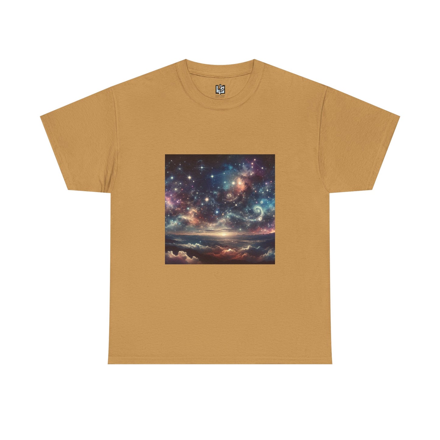Cosmic Dreams Unisex Heavy Cotton Tee - Celestial Graphic Tee for Stargazers