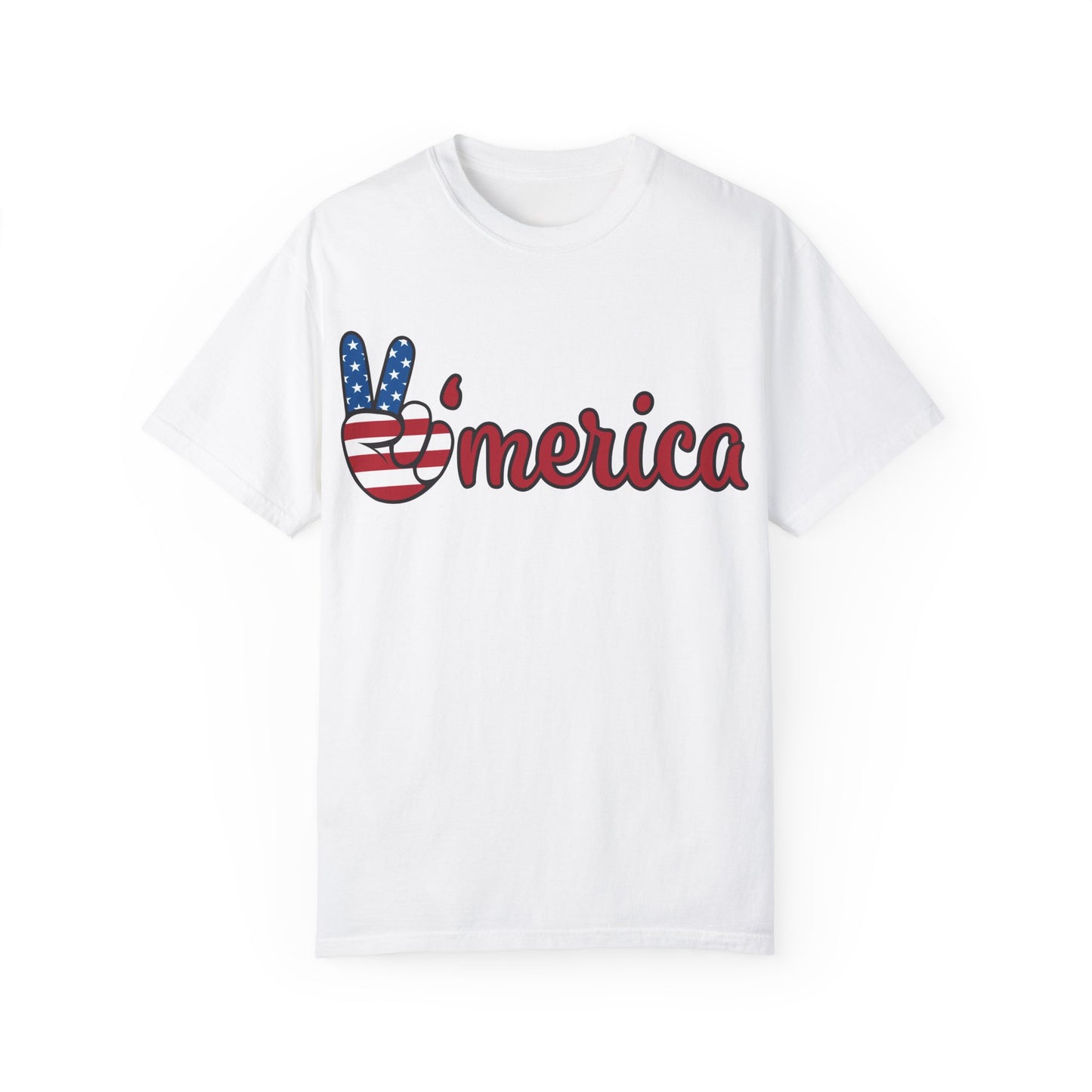 'Peace' Americana Unisex Garment-Dyed T-Shirt - Celebrate Freedom & Unity